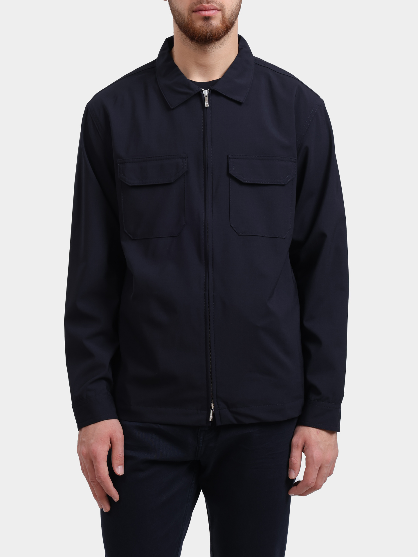 Куртка-рубашка Richard J.Brown Robert T83 8 темно-синяя мужская прямого кроя — купить в интернет-магазине Verdistore