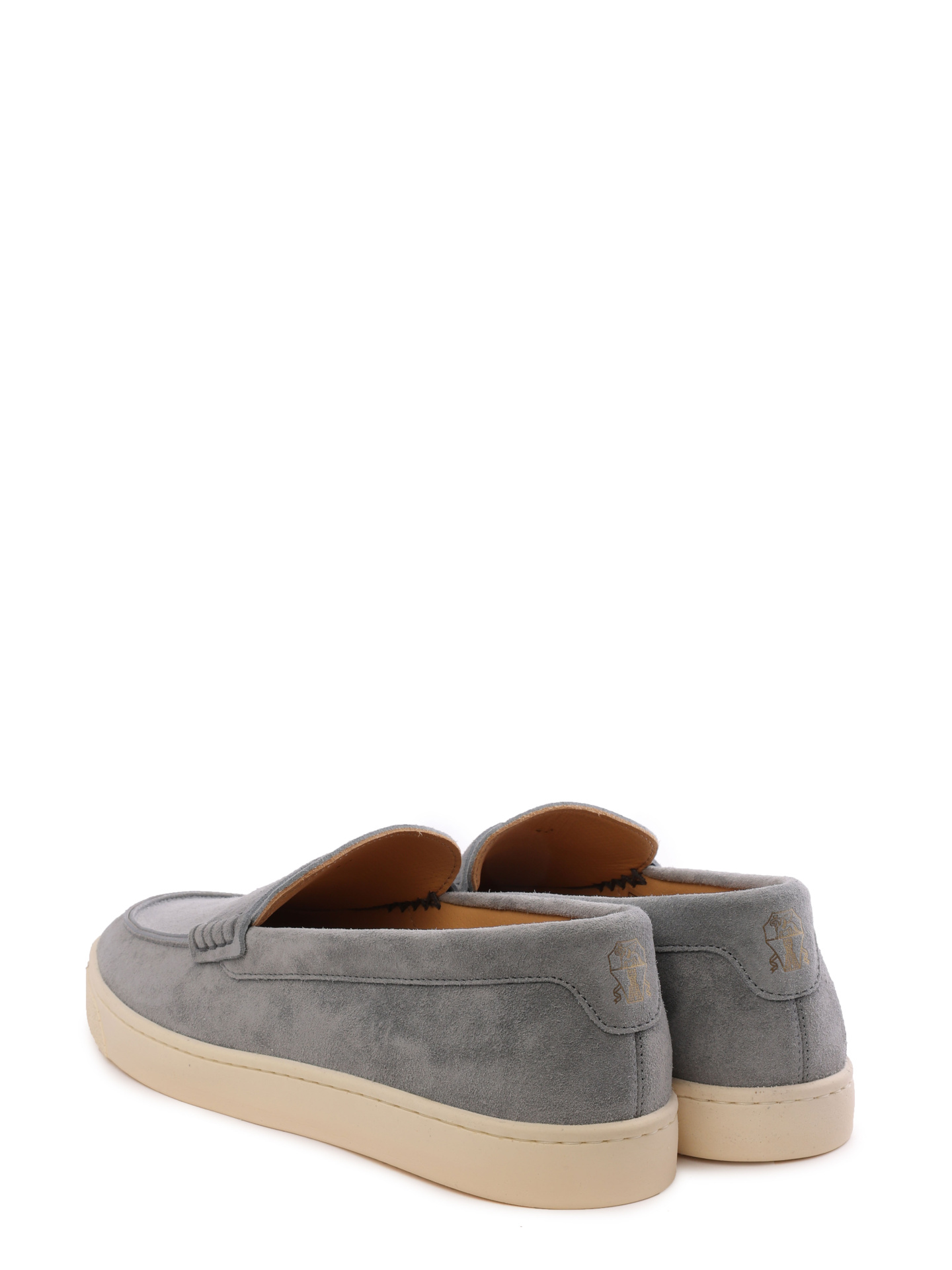 Лоферы Brunello Cucinelli MZUSILN285 C6692 голубые мужские из замши — купить в интернет-магазине Verdistore