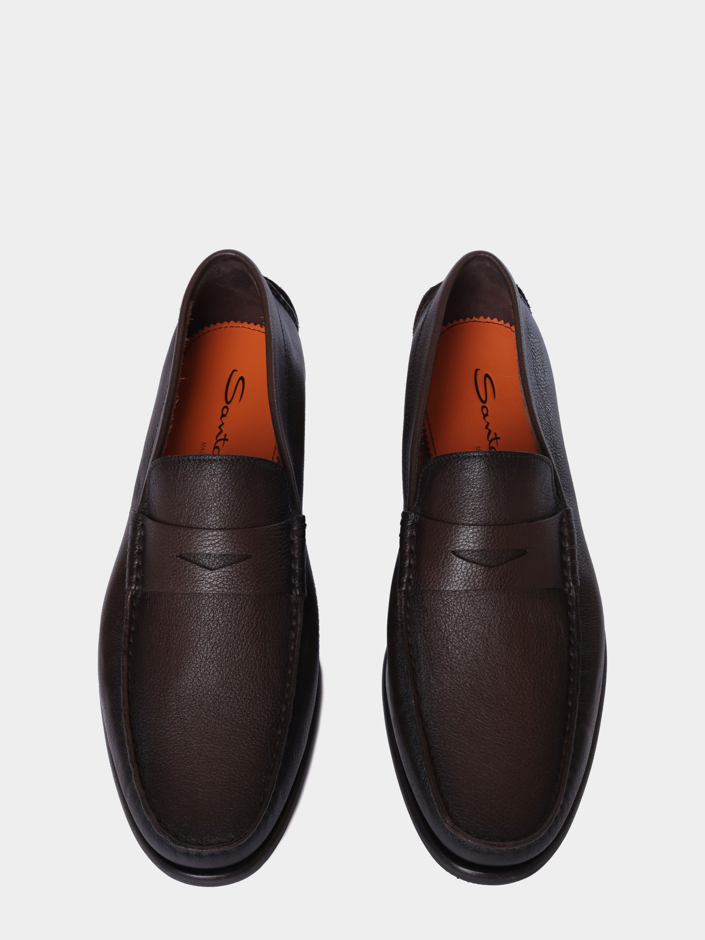 Лоферы Santoni MCPG02681LI1SSDST50 кожаные мужские — купить в интернет-магазине Verdistore