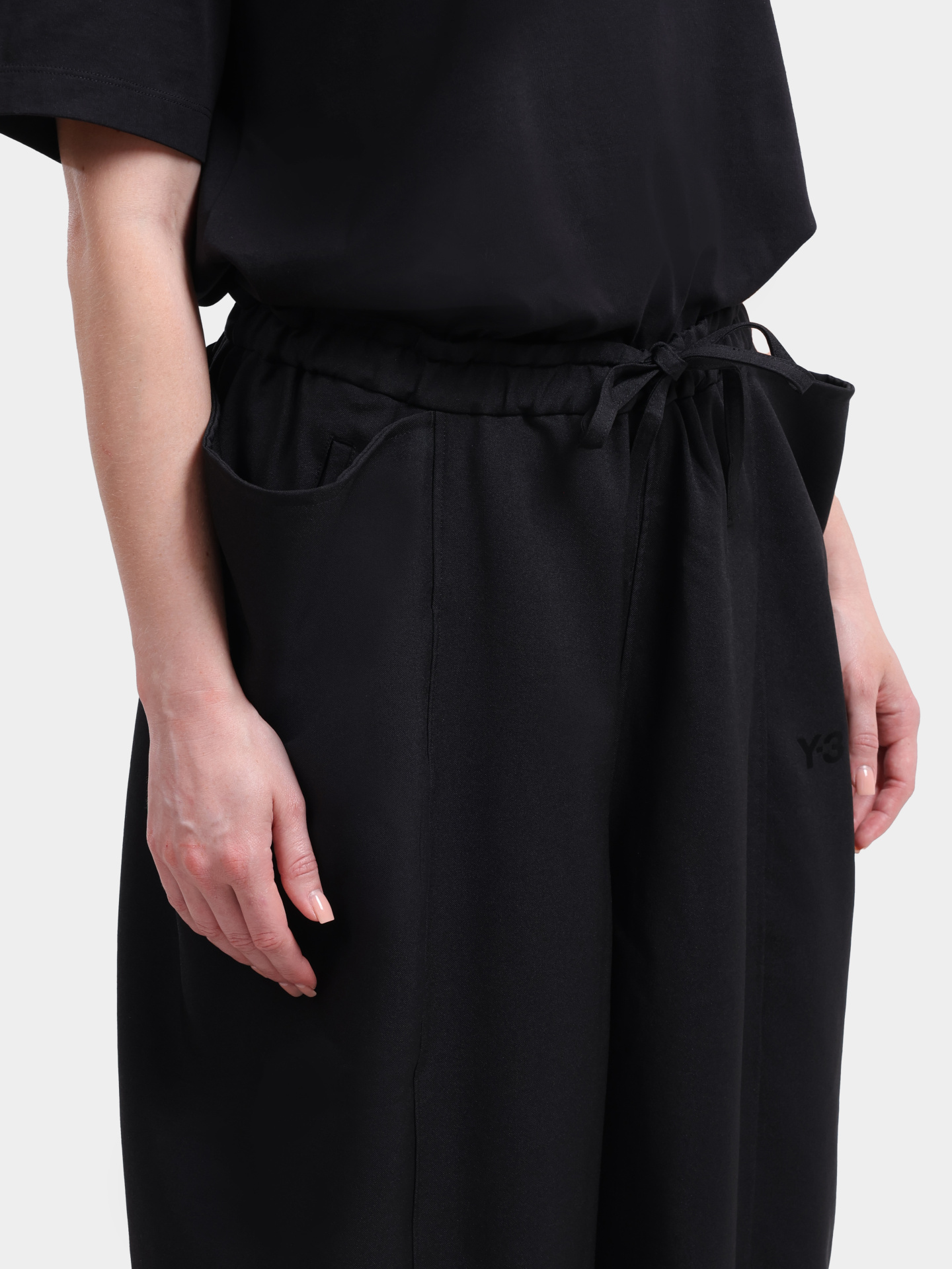 Брюки Y-3 KH0474 BLACK черные женские на кулиске — купить в интернет-магазине Verdistore