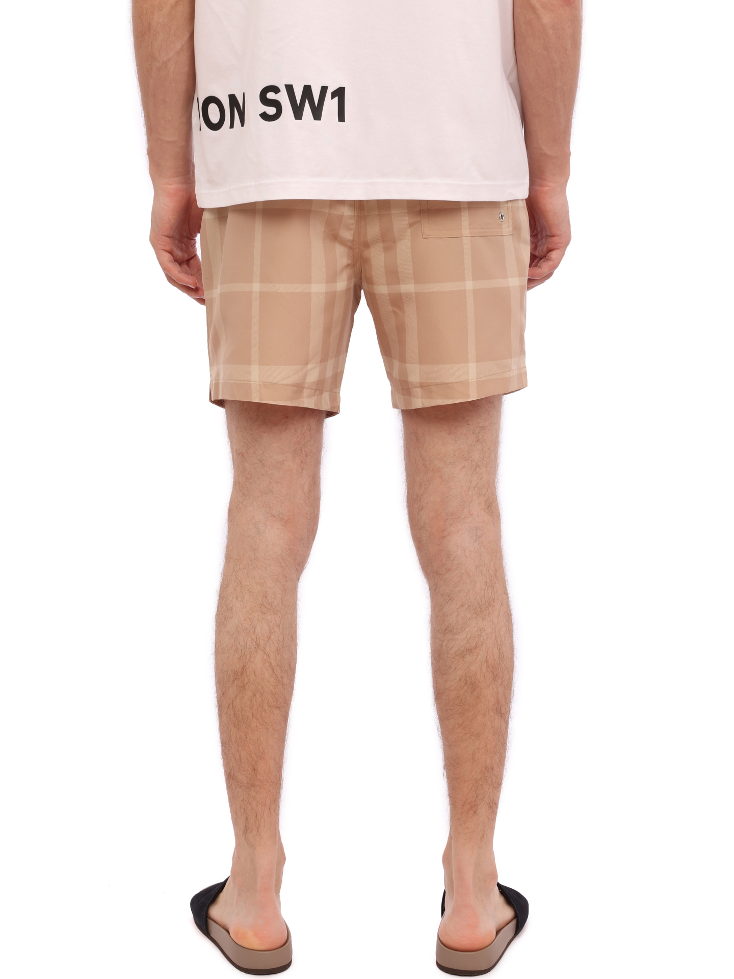 Шорты Burberry 8068555 A7464 бежевые мужские в клетку — купить в интернет-магазине Verdistore