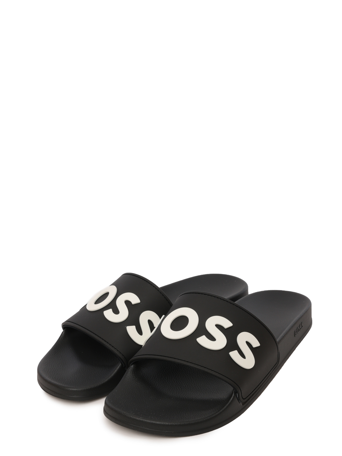 Шлепанцы черные резиновые с белым логотипом на союзке — купить в интернет-магазине Verdistore