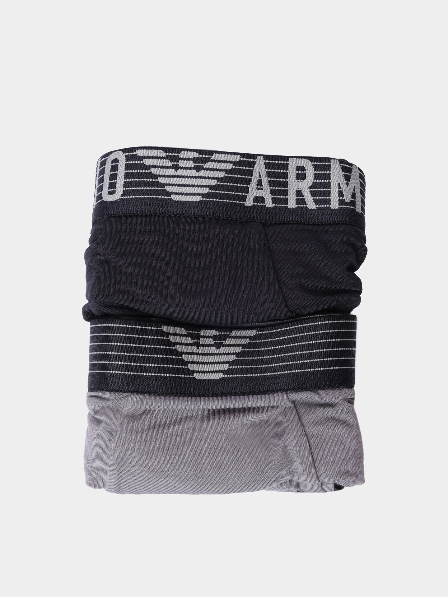 Трусы комплект 2 пары Emporio Armani EM001014 AF18893 MC494 мужские с крупным логотипом на поясе — купить в интернет-магазине Verdistore