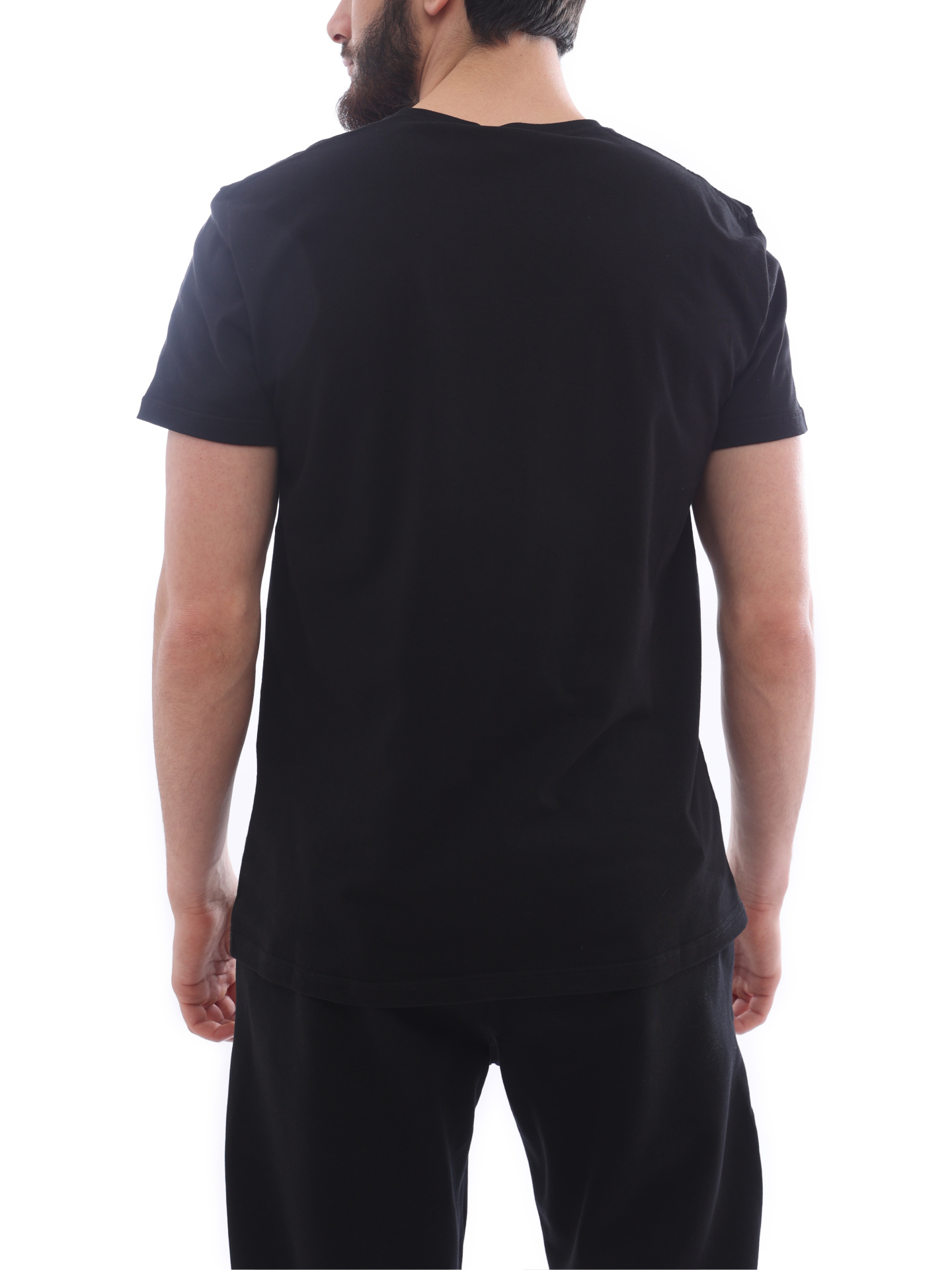 Футболка Alexander McQueen 649876 QRZ56 0901 черная мужская — купить в интернет-магазине Verdistore