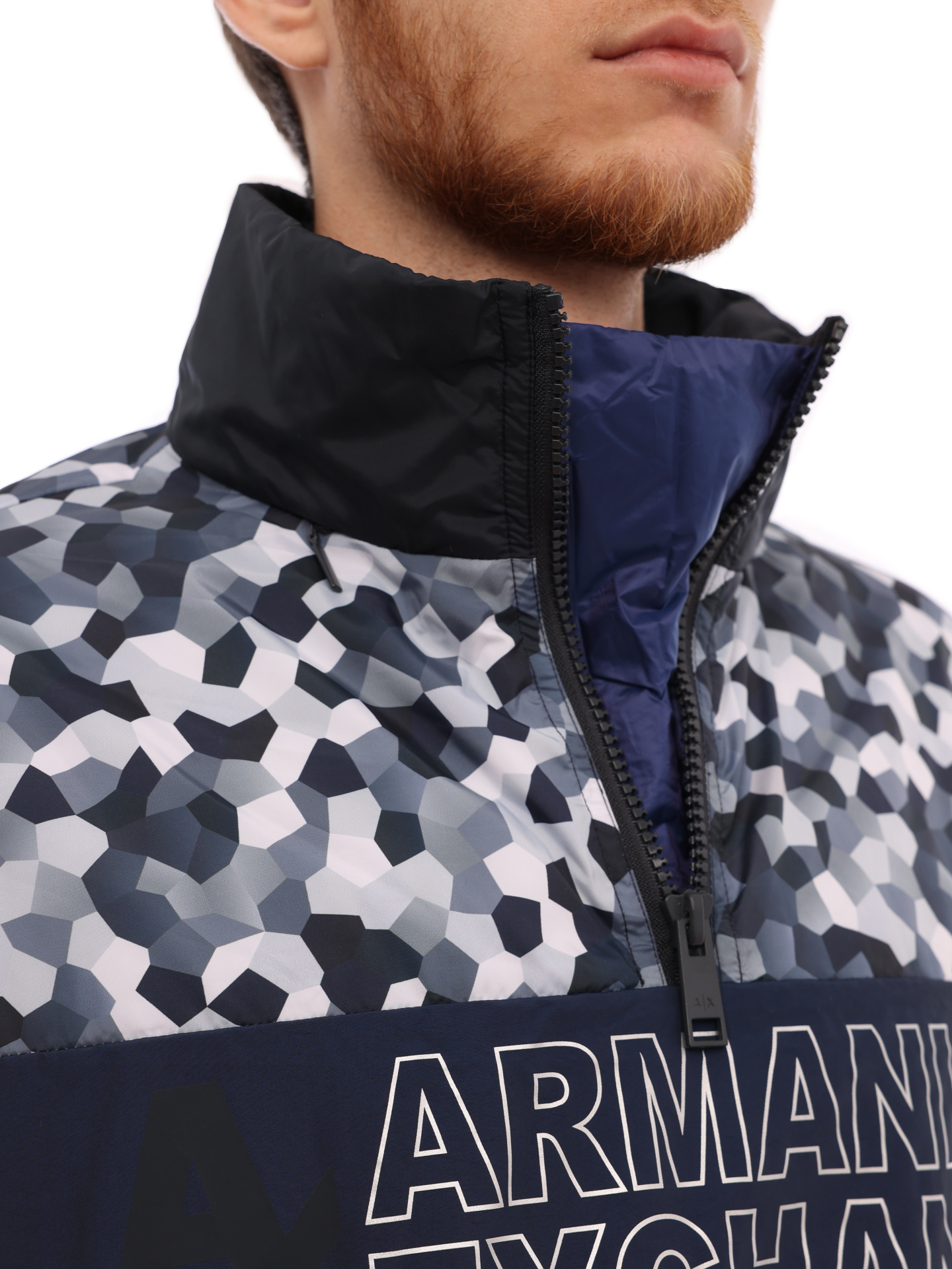 Анорак Armani Exchange 6LZB38 ZNUZZ 4578 комбинированный мужской утеплённый — купить в интернет-магазине Verdistore