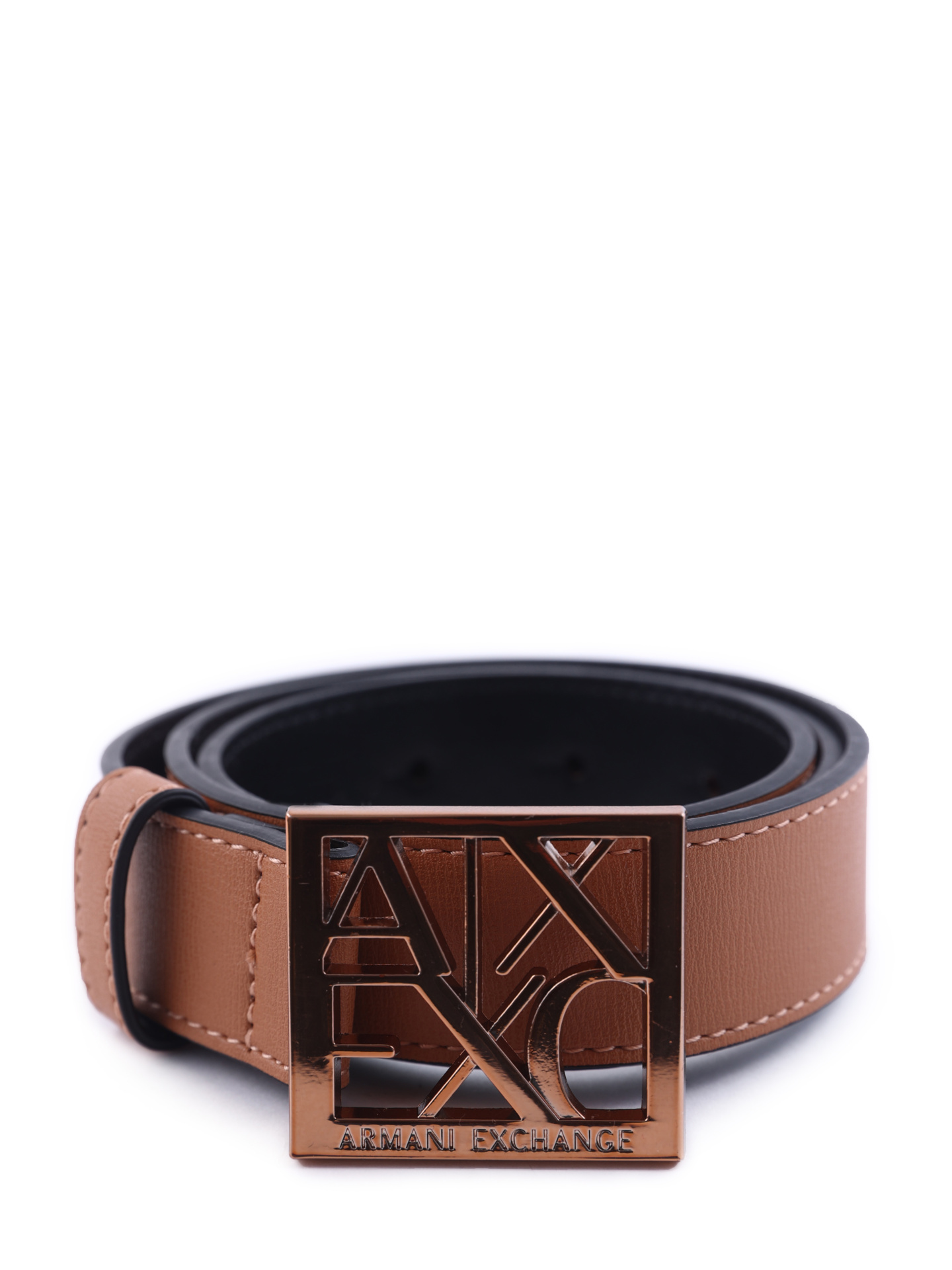 Ремень Armani Exchange 941130 0A874 09250 коричневый женский с логотипом — купить в интернет-магазине Verdistore