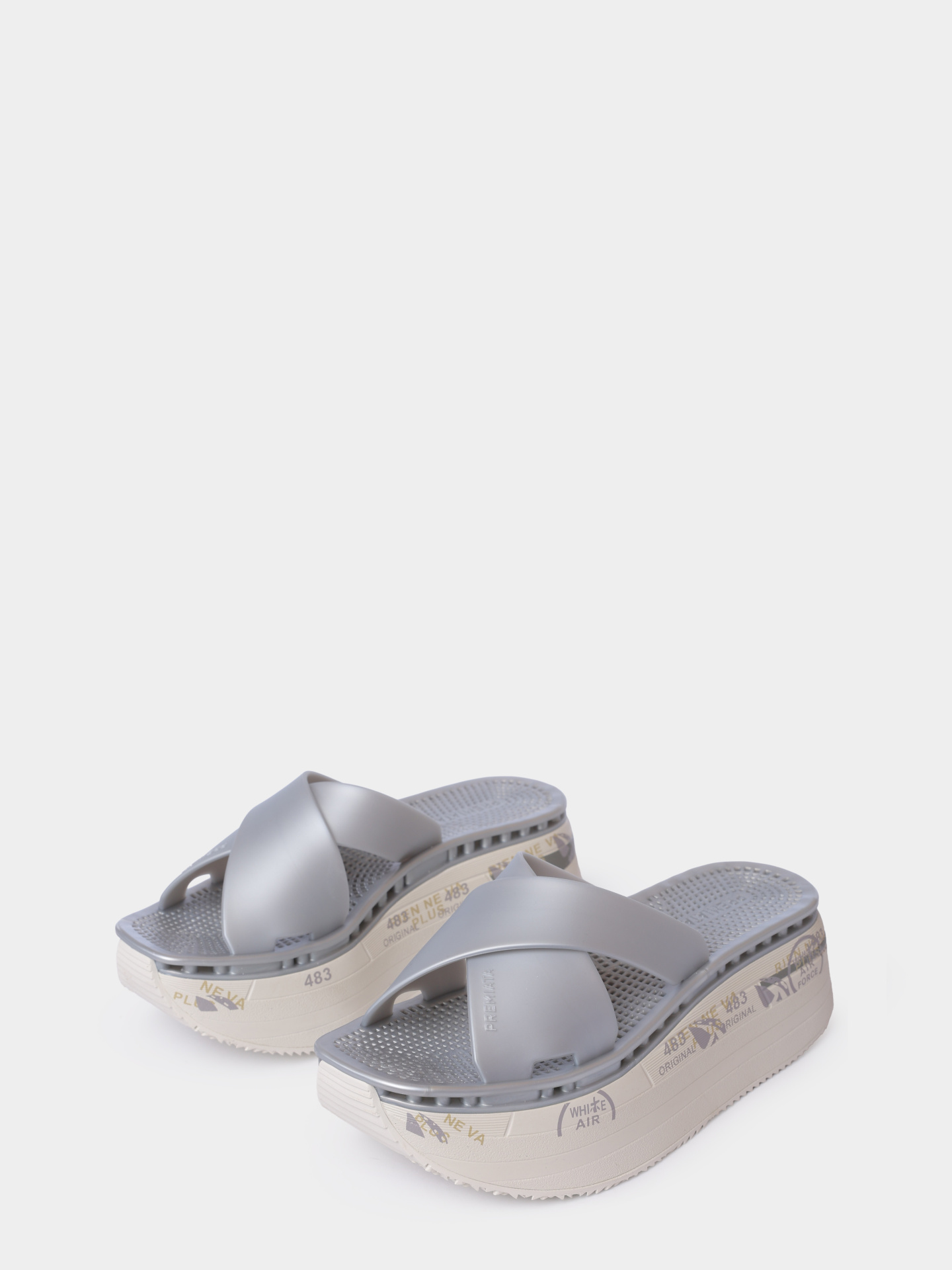 Сабо Premiata MOURA VAR 7458 серые женские — купить в интернет-магазине Verdistore