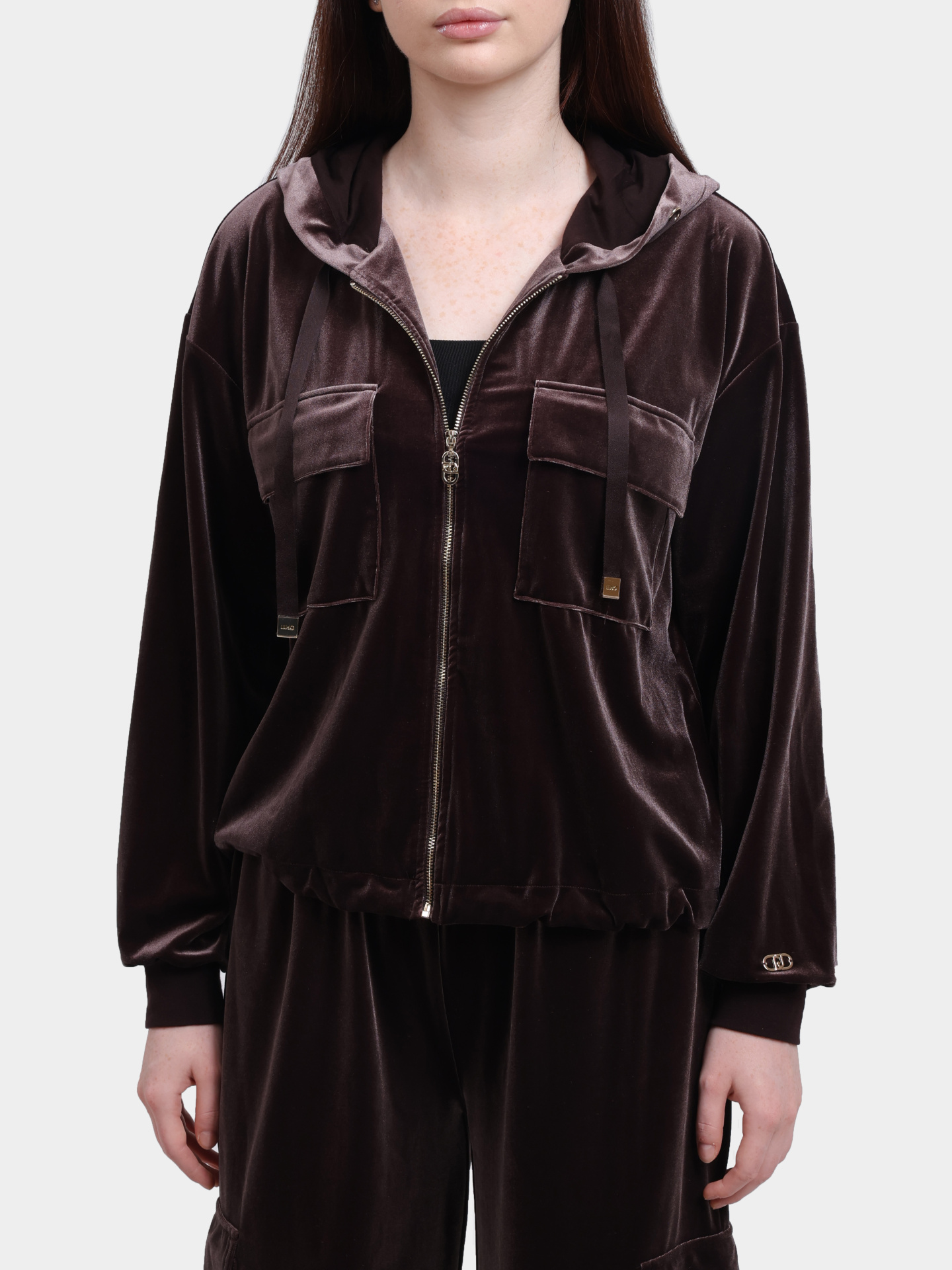 Мастерка Liu-Jo TF5108 J4955 90915 велюровая женская — купить в интернет-магазине Verdistore