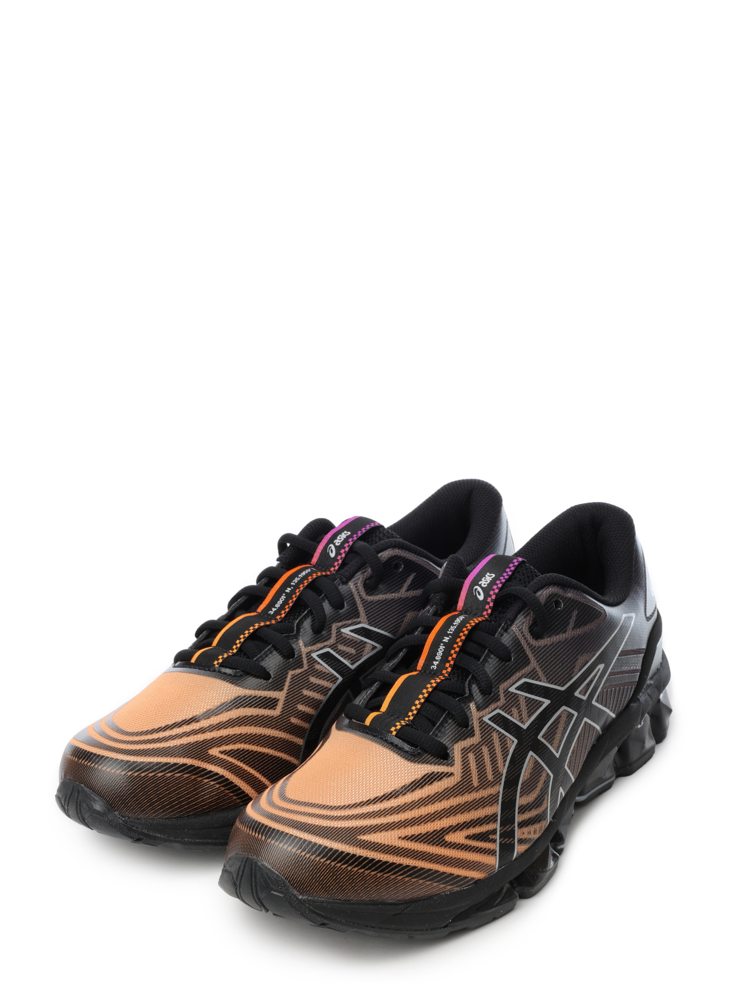 Кроссовки Asics 1201A915 003 черные мужские с оранжевым градиентом — купить в интернет-магазине Verdistore