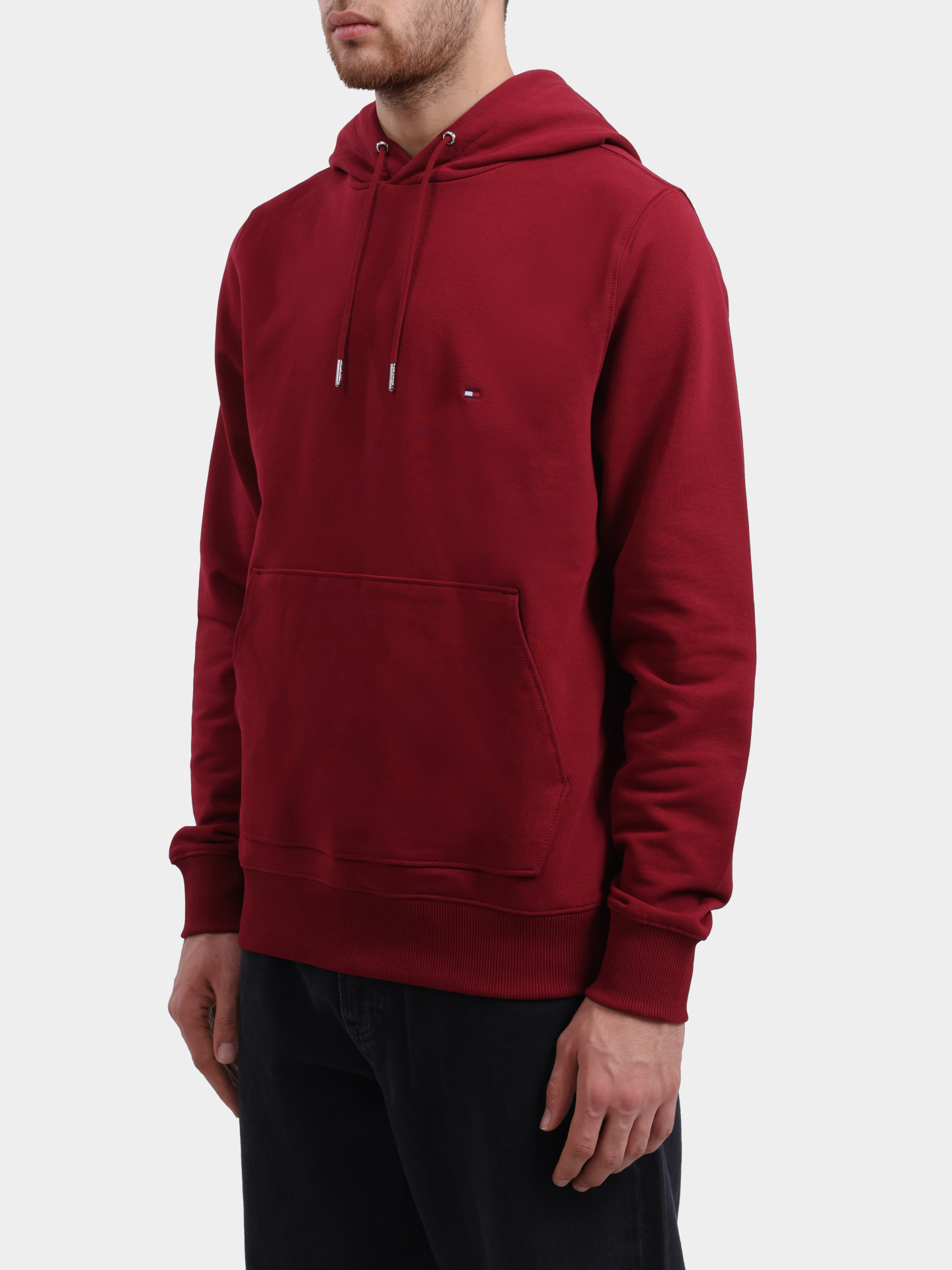 Худи Tommy Hilfiger MW0MW24352 бордовое мужское — купить в интернет-магазине Verdistore