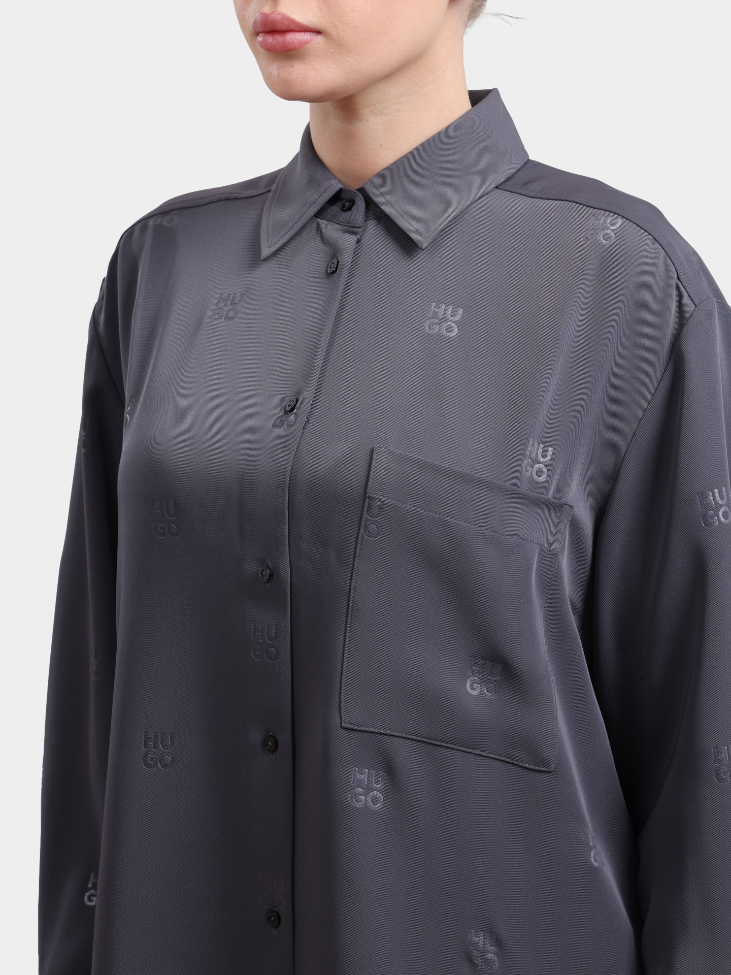 Рубашка Hugo 50553192 962 серая женская — купить в интернет-магазине Verdistore