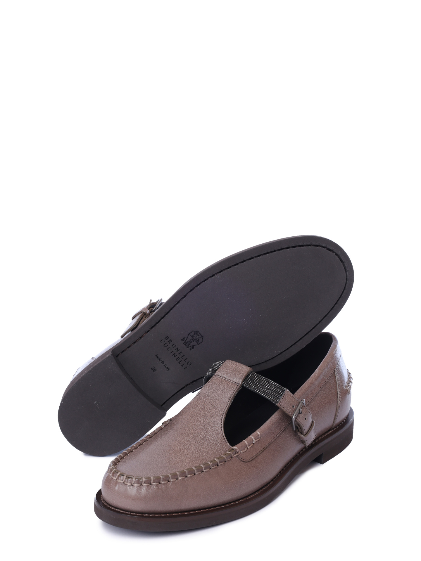 Лоферы Brunello Cucinelli MZORG2867 C1099 кожаные женские — купить в интернет-магазине Verdistore