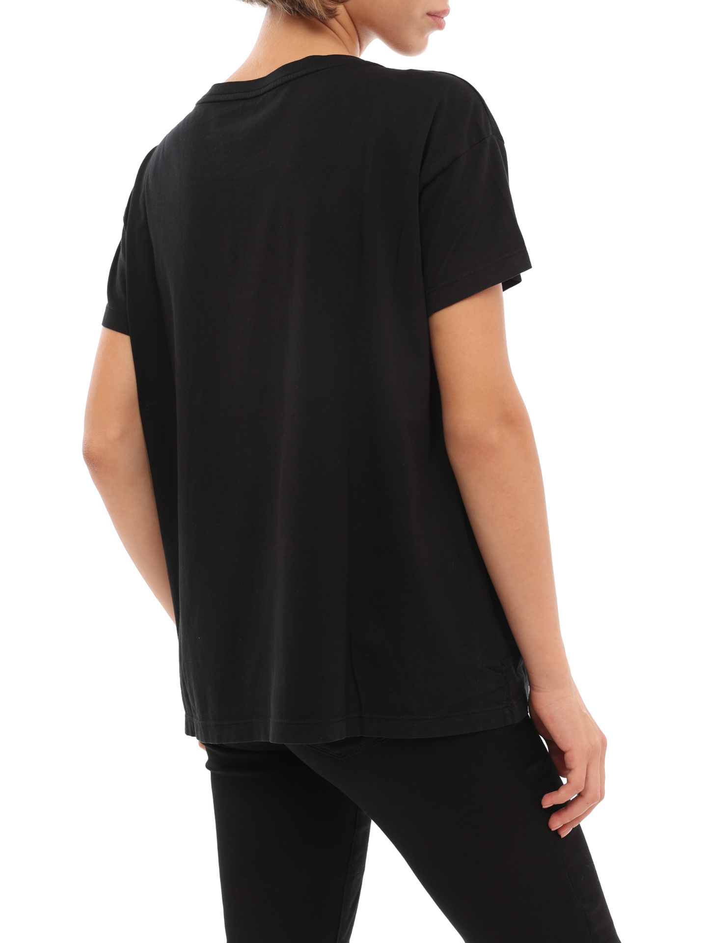Футболка Armani Exchange 3LYTKX YJ6VZ 1200 черная женская из хлопка — купить в интернет-магазине Verdistore