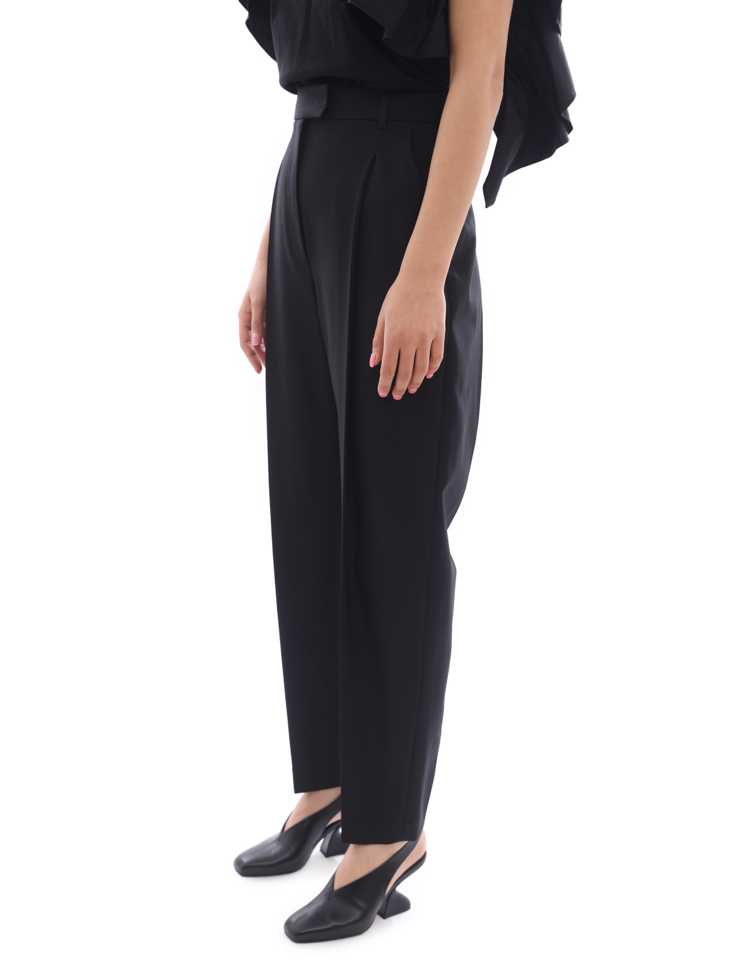 Брюки Alexander McQueen 682511-QJACA-1000 черные женские — купить в интернет-магазине Verdistore