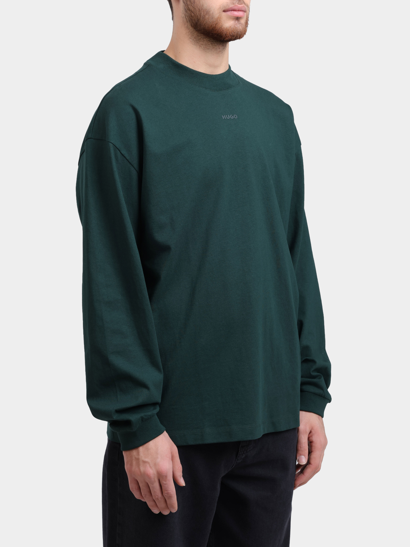 Лонгслив Hugo 50511029 385 хлопковый мужской — купить в интернет-магазине Verdistore