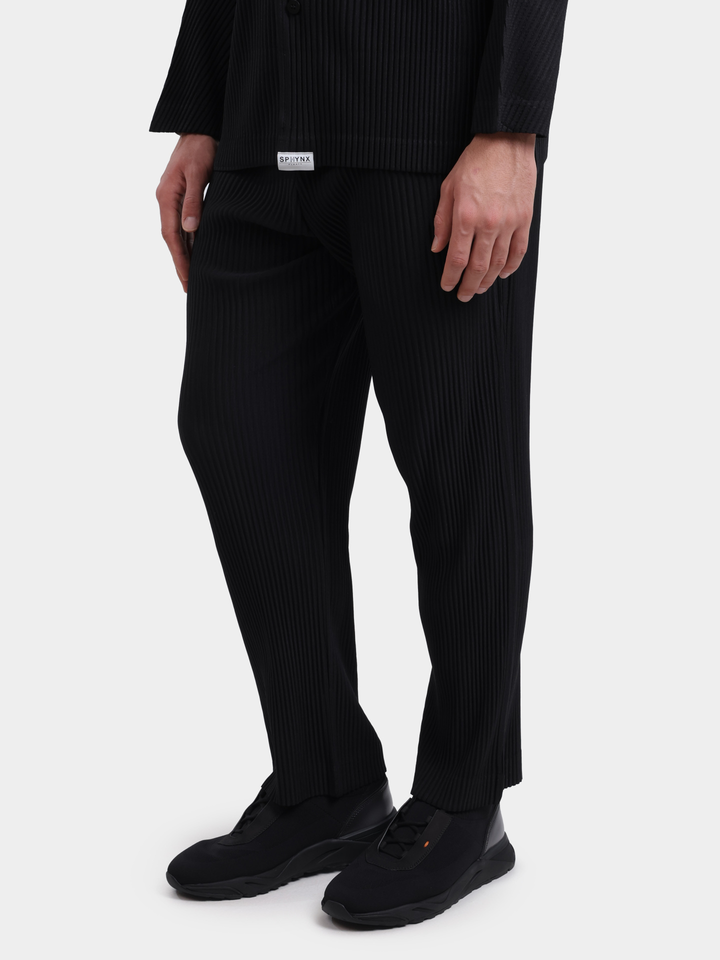 Брюки Sphynx pleats 2647-1 черные мужские с плиссированной текстурой — купить в интернет-магазине Verdistore