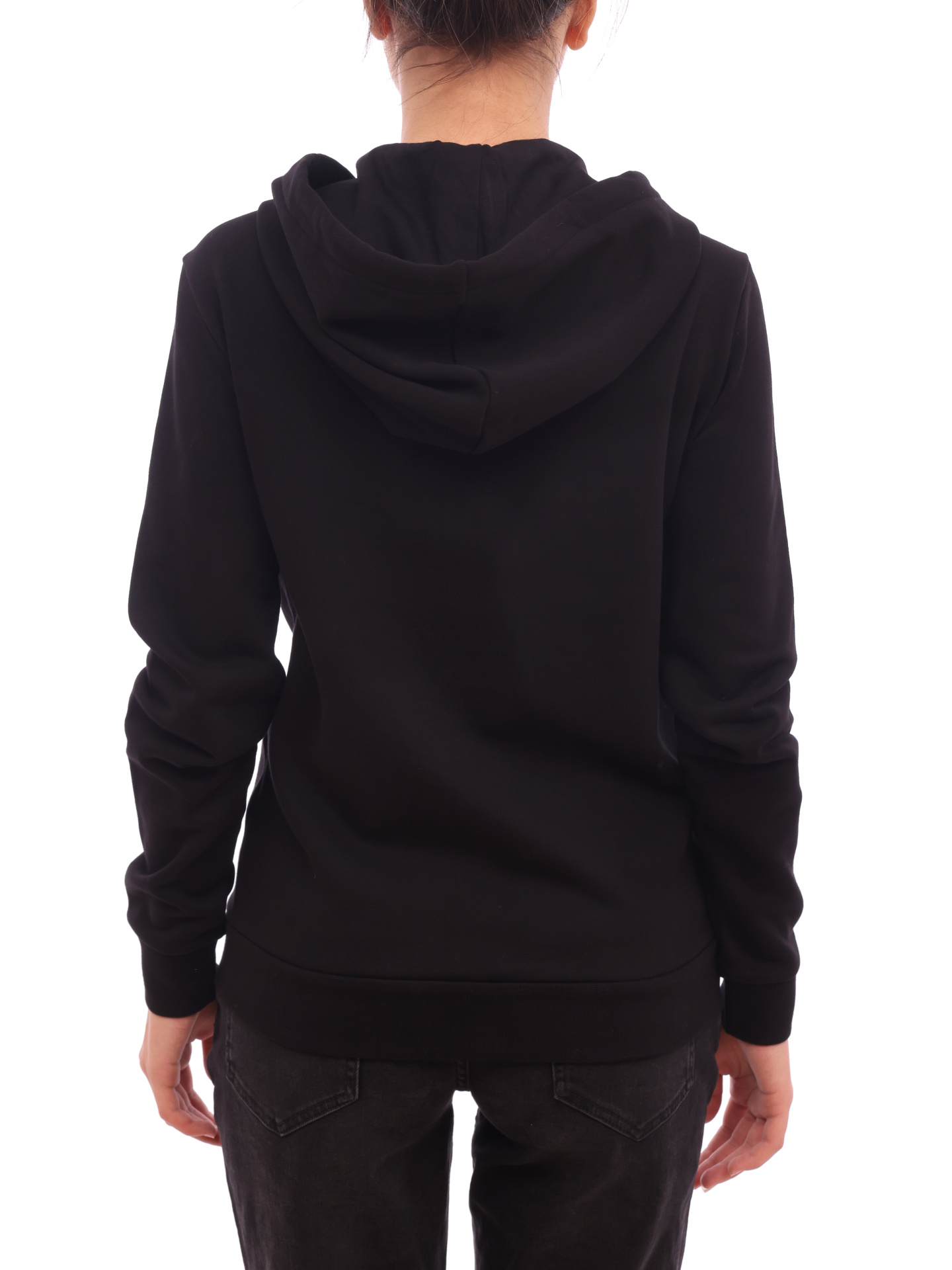 Мастерка Armani Exchange 8NYM21 YJ68Z 1200 черная женская с логотипом — купить в интернет-магазине Verdistore