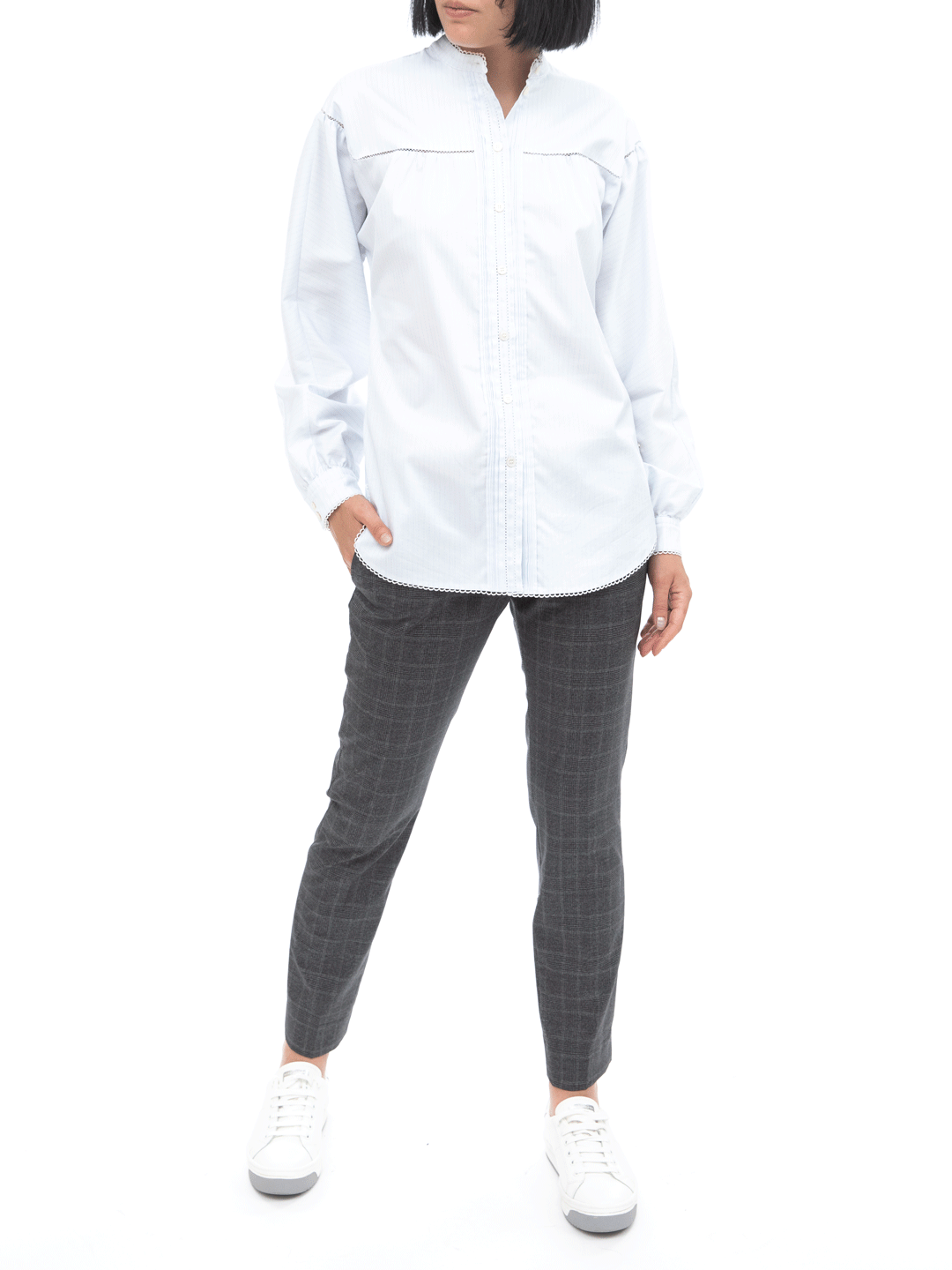 Блузка Burberry 4065943 голубая женская — купить в интернет-магазине Verdistore