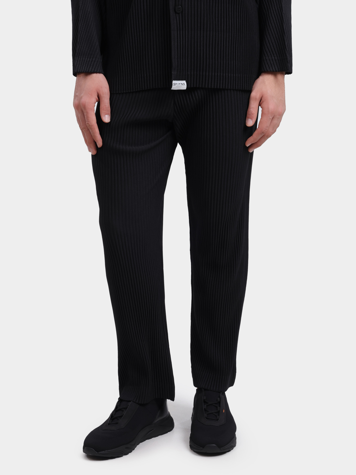 Брюки Sphynx pleats 2647-1 черные мужские с плиссированной текстурой — купить в интернет-магазине Verdistore