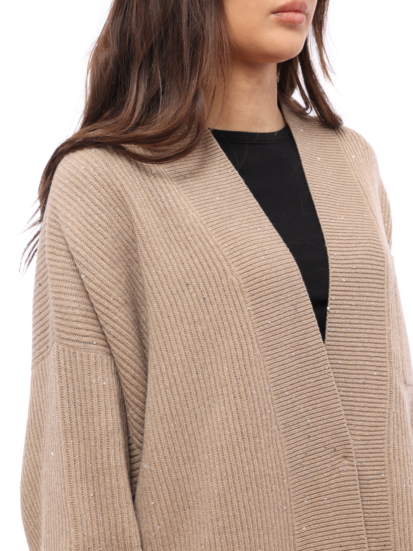 Кардиган Brunello Cucinelli MBM755806 C506 удлиненный женский — купить в интернет-магазине Verdistore