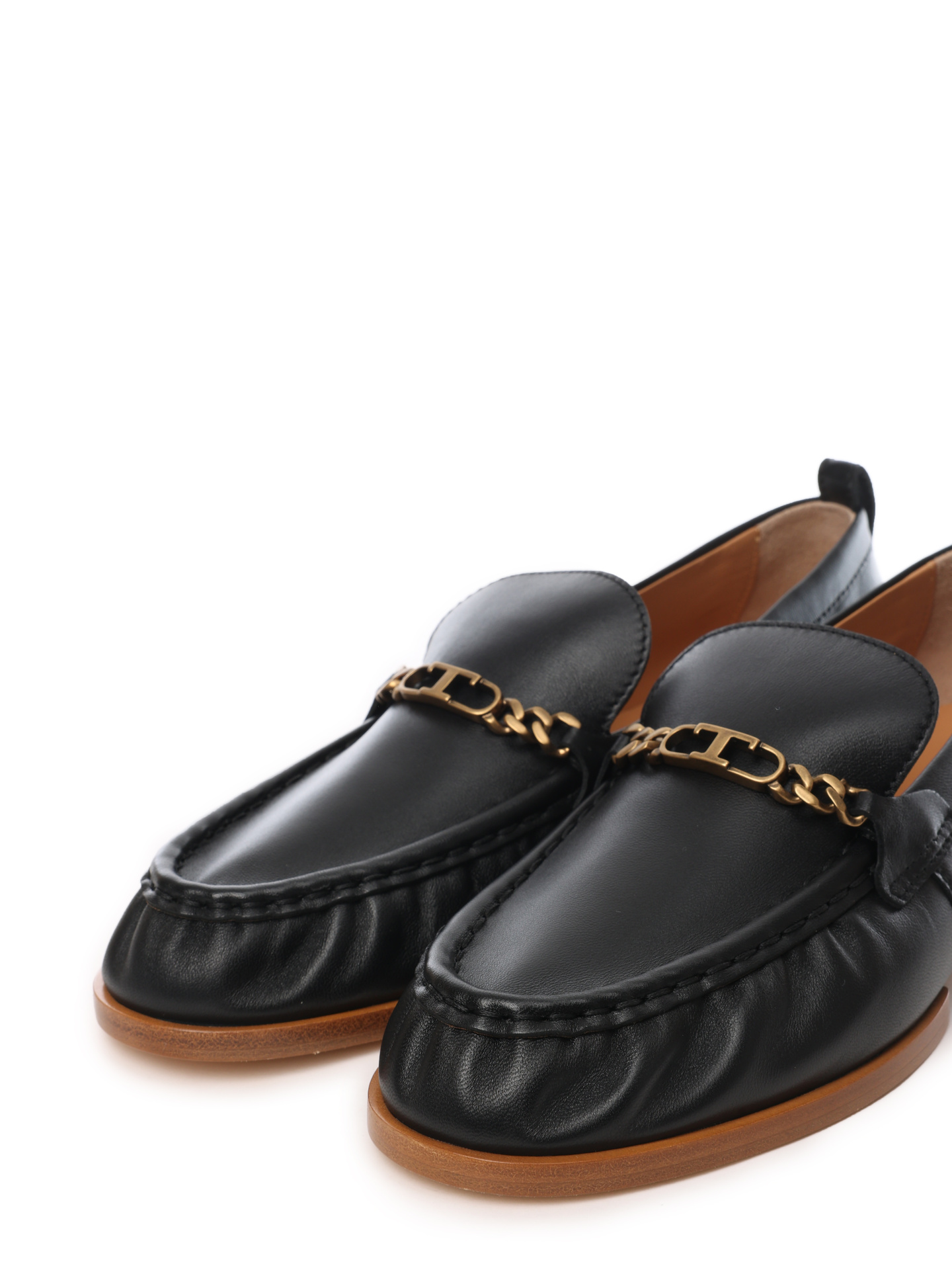 Лоферы XXW19K0HC80SOMB999 черные из натуральной кожи — купить в интернет-магазине Verdistore