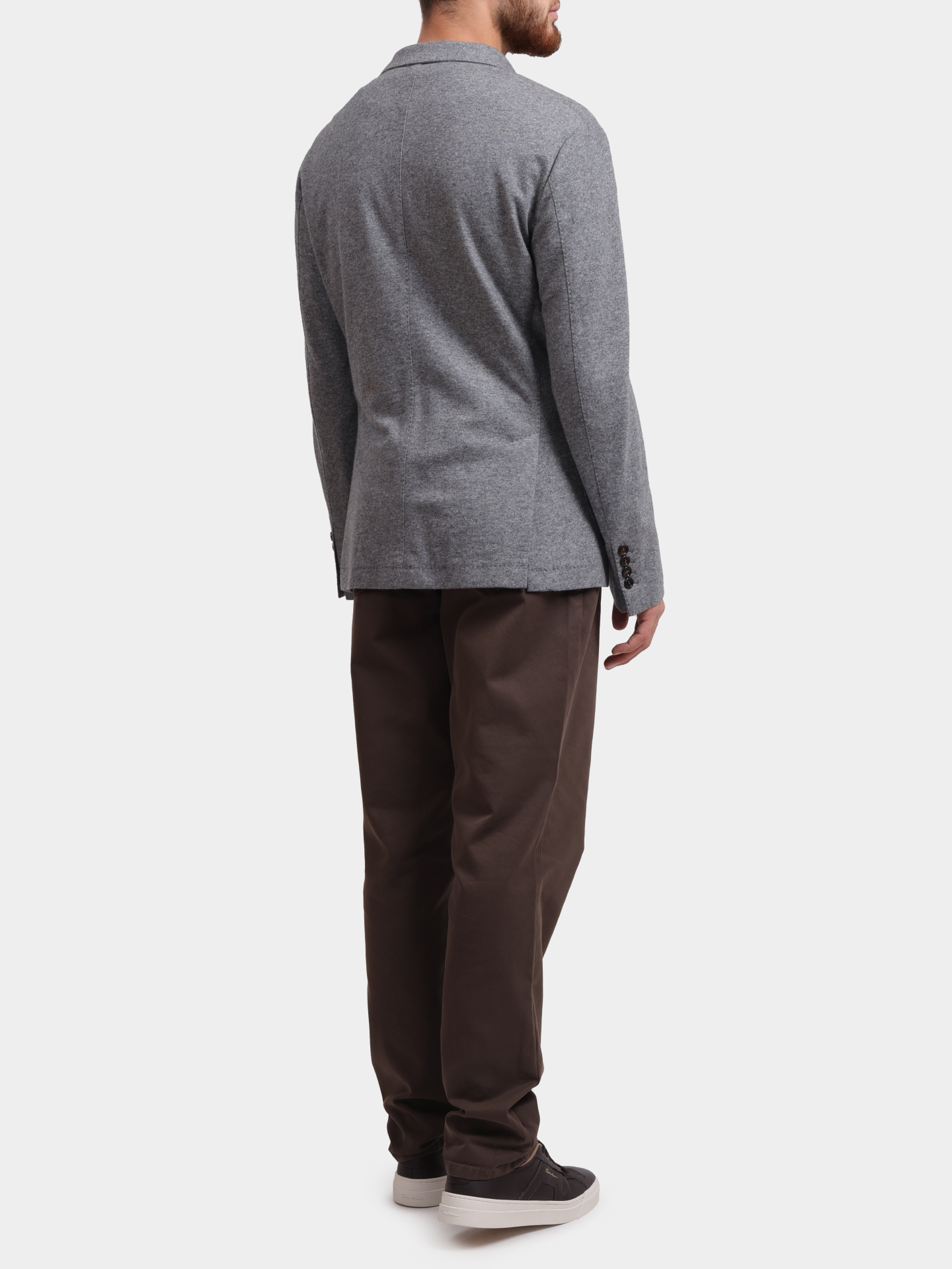 Пиджак Brunello Cucinelli ML8968J01 C210 серый мужской из кашемира — купить в интернет-магазине Verdistore