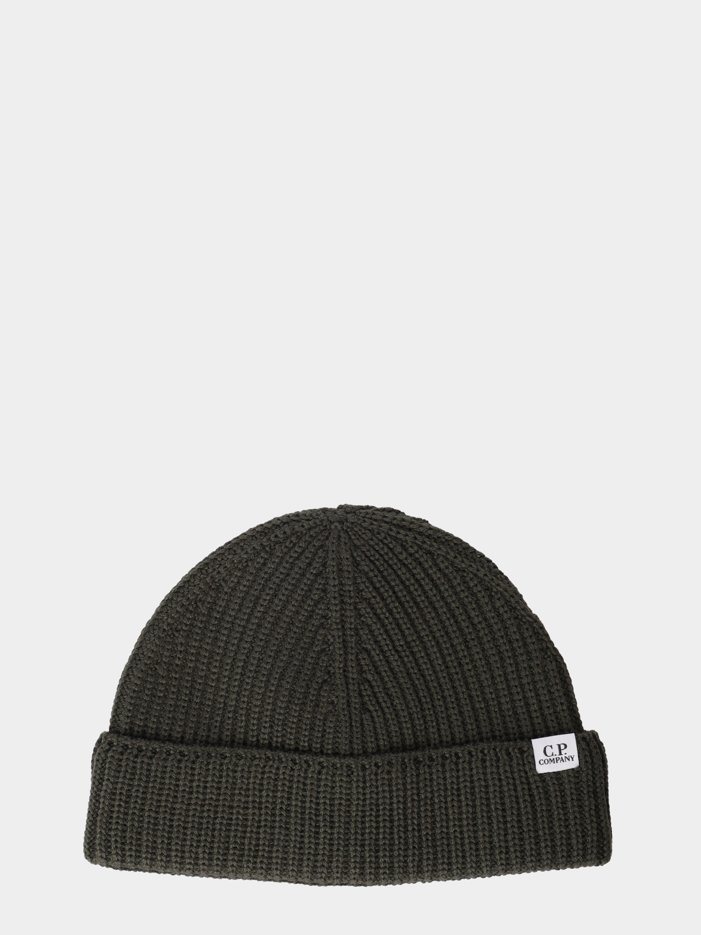 Шапка C.P. Company 19CMAC164A-005509A 683 оливковая мужская из шерсти — купить в интернет-магазине Verdistore