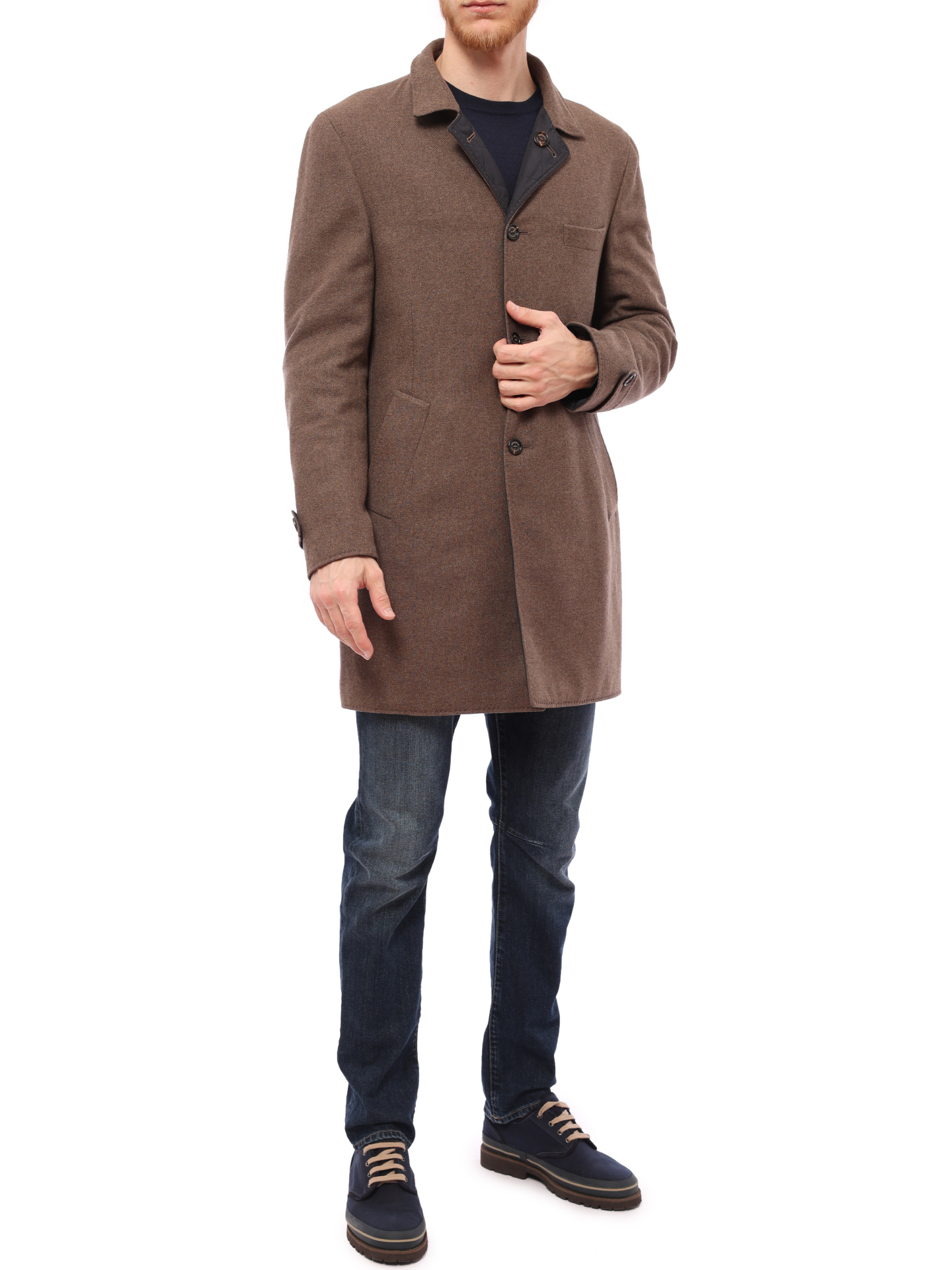 Пальто Brunello Cucinelli MR4606100 двустороннее мужское — купить в интернет-магазине Verdistore