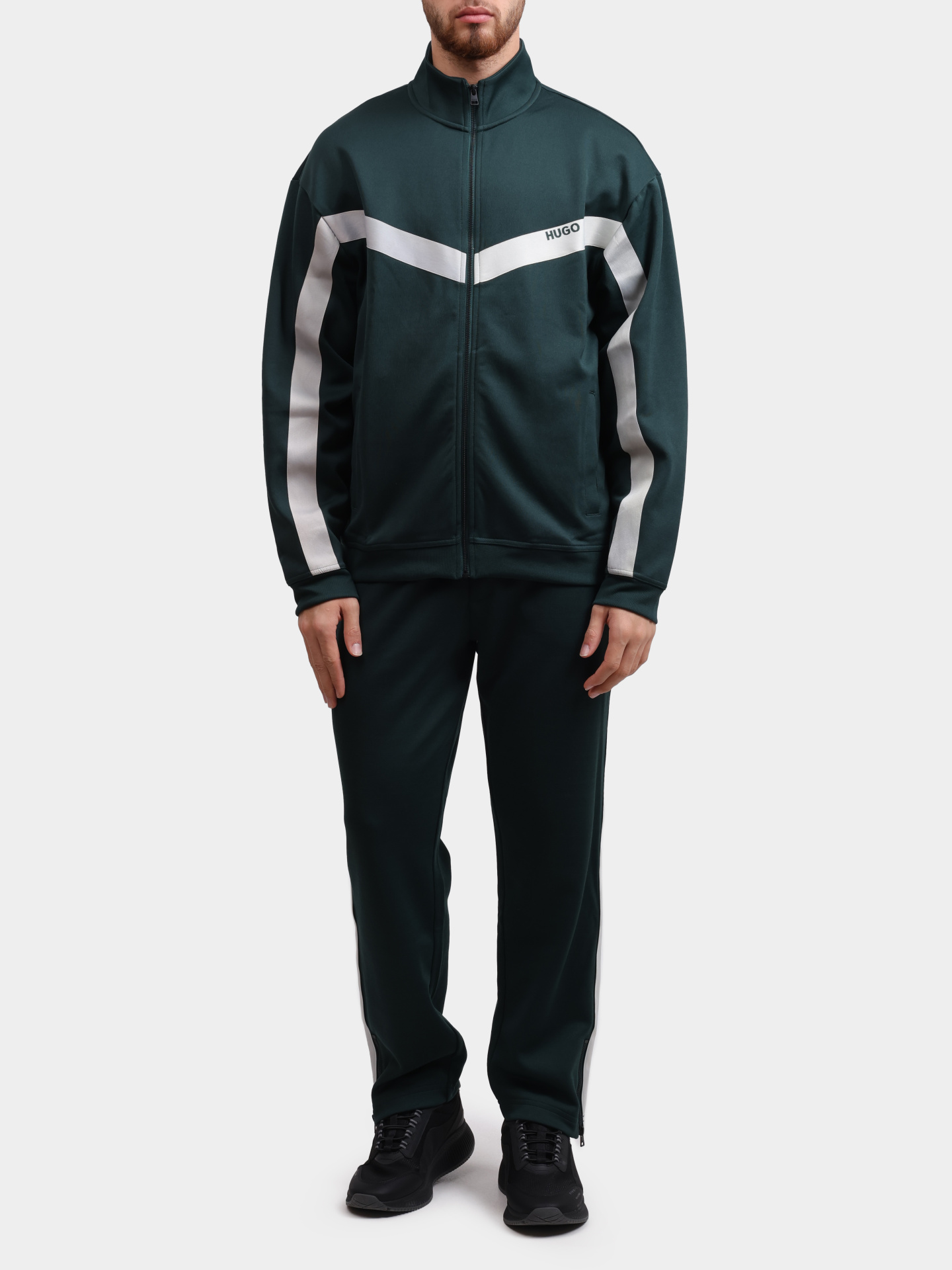 Мастерка Hugo 50549418 385 зеленая мужская — купить в интернет-магазине Verdistore