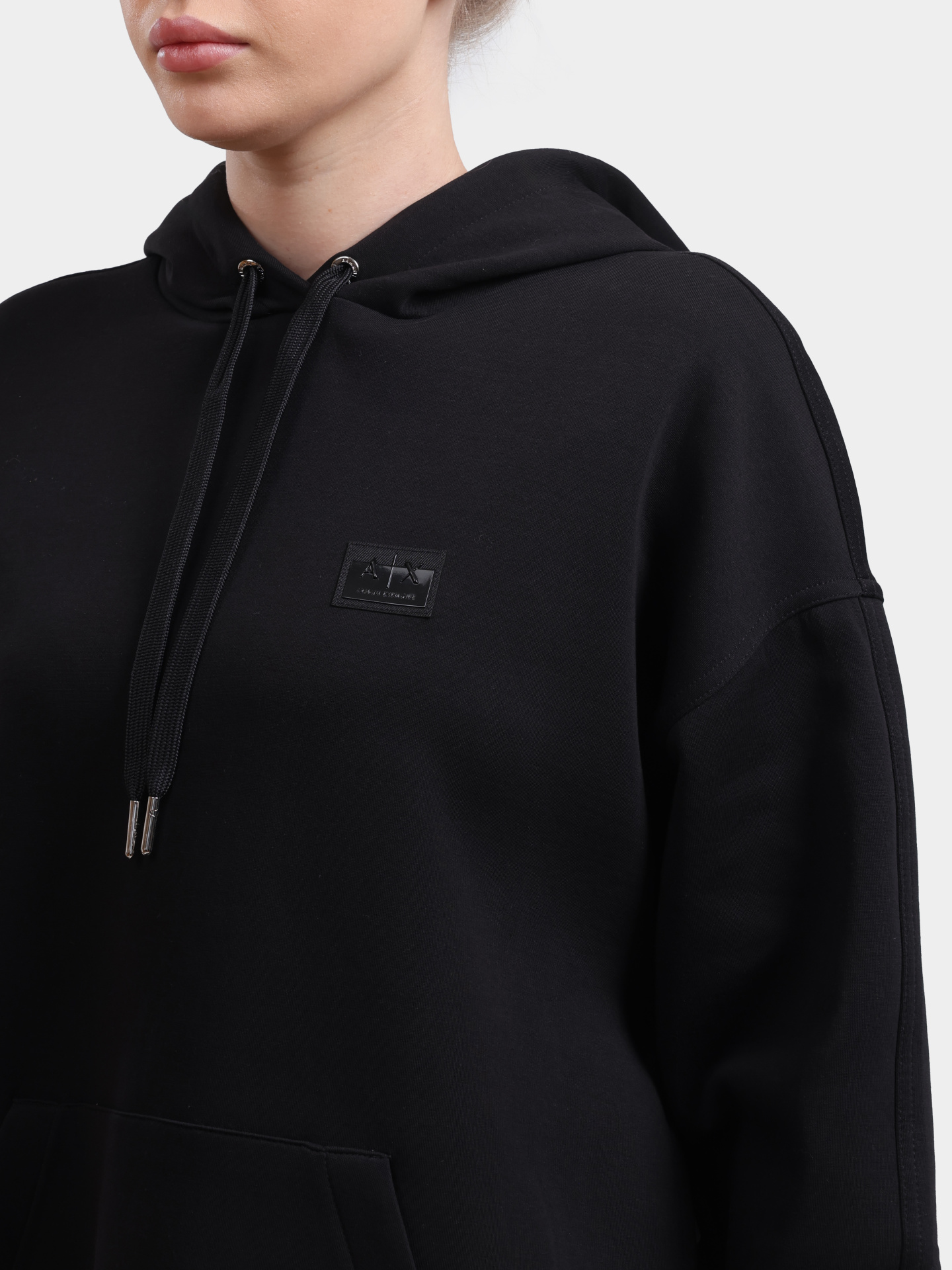 Худи Armani Exchange XW000987 AF10818 UC001 черное женское — купить в интернет-магазине Verdistore