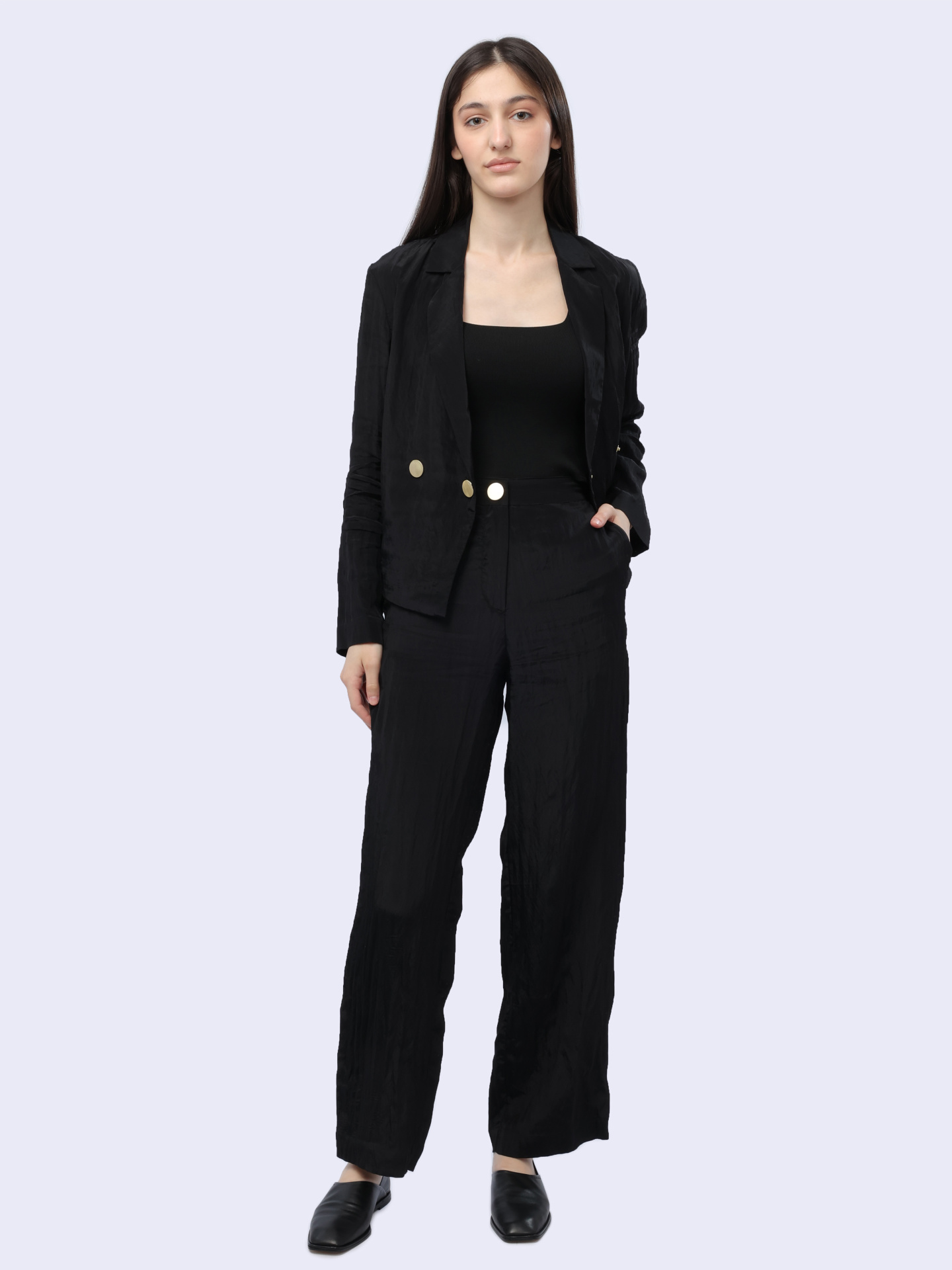 Брюки Armani Exchange 3DYP14 YN2QZ 1200 черные женские укороченные — купить в интернет-магазине Verdistore