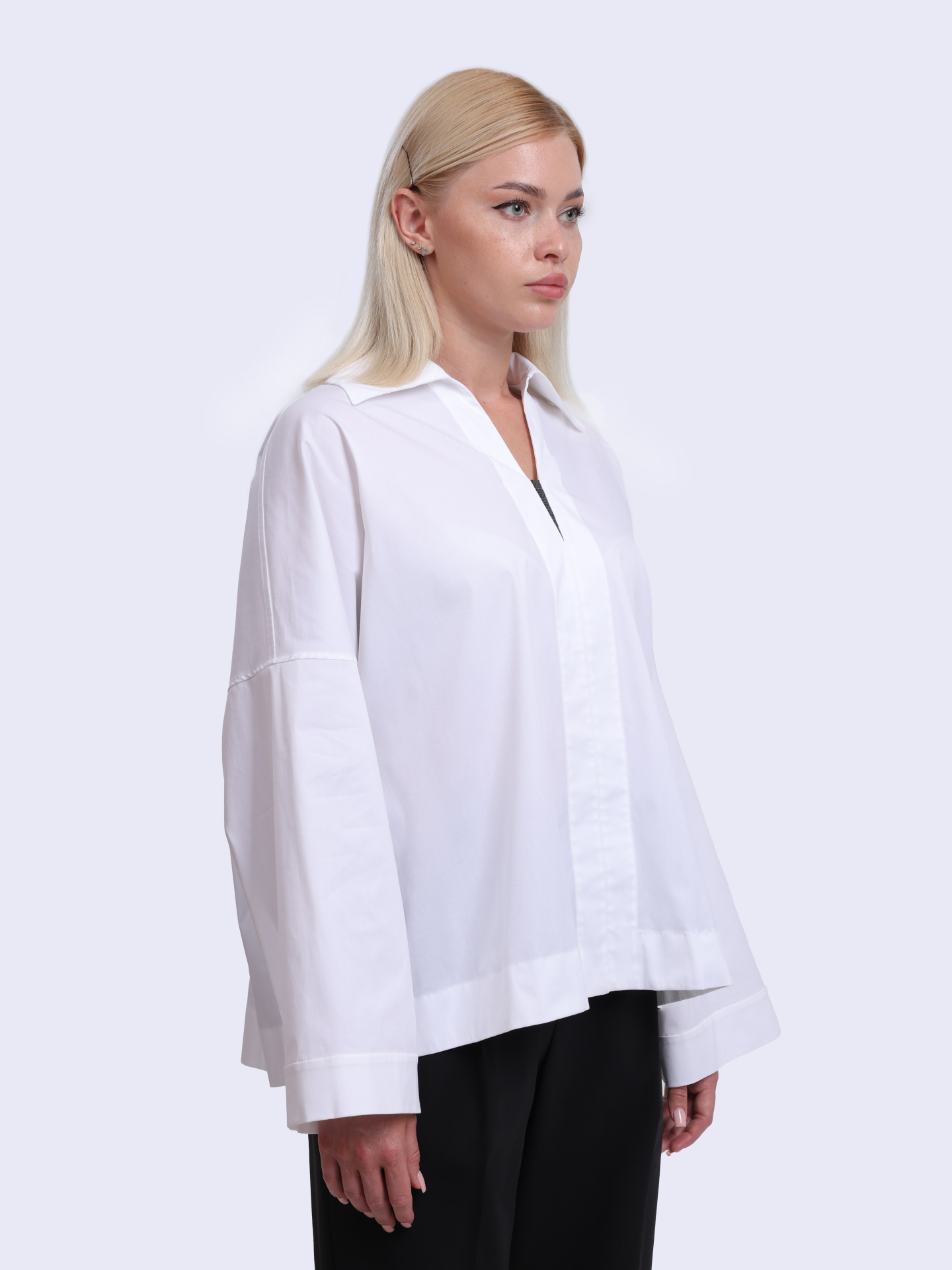 Рубашка Brunello Cucinelli M0091HD505 белая женская — купить в интернет-магазине Verdistore