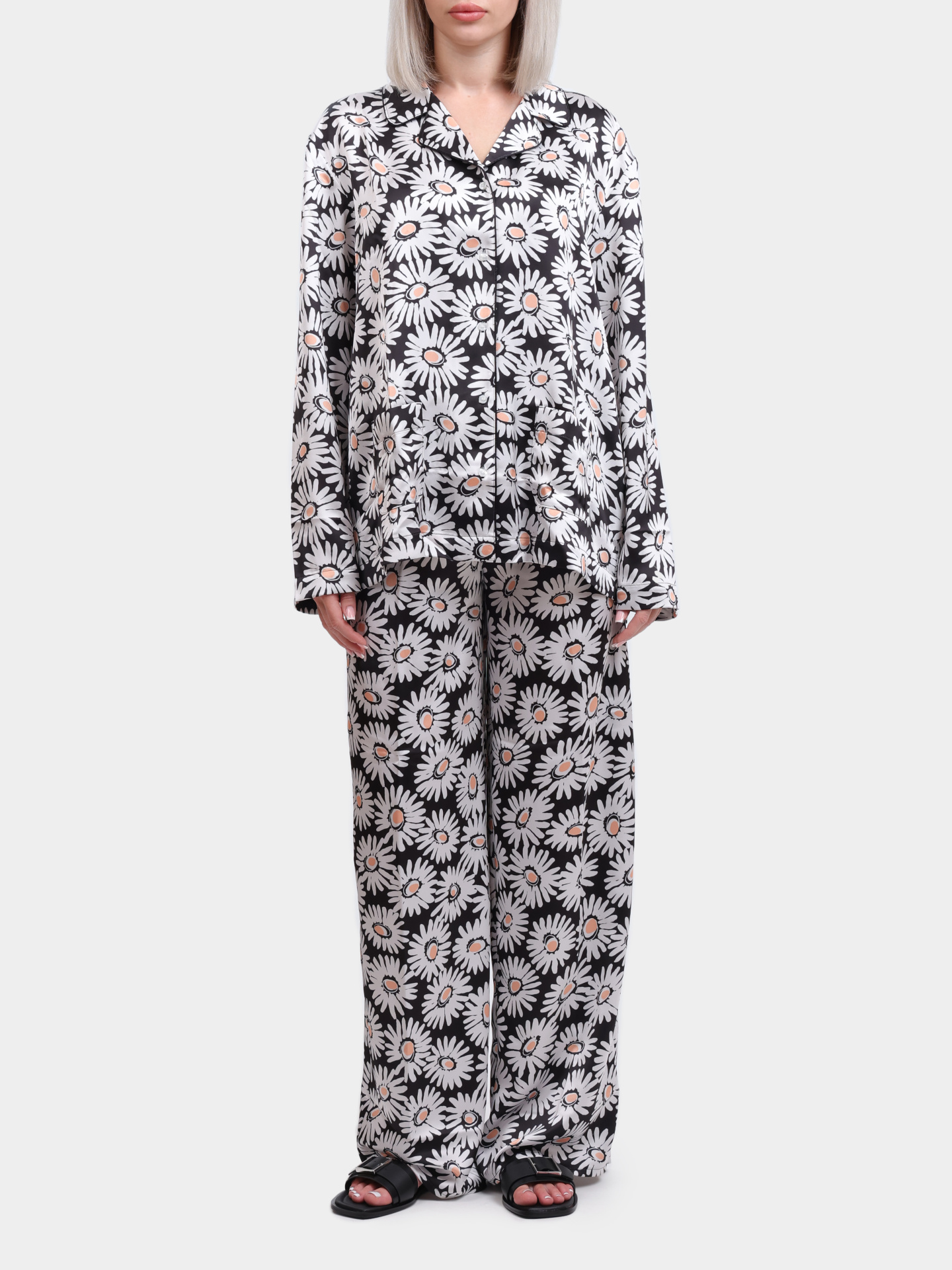 Рубашка Hugo 50537004 979 женская с цветочным принтом — купить в интернет-магазине Verdistore