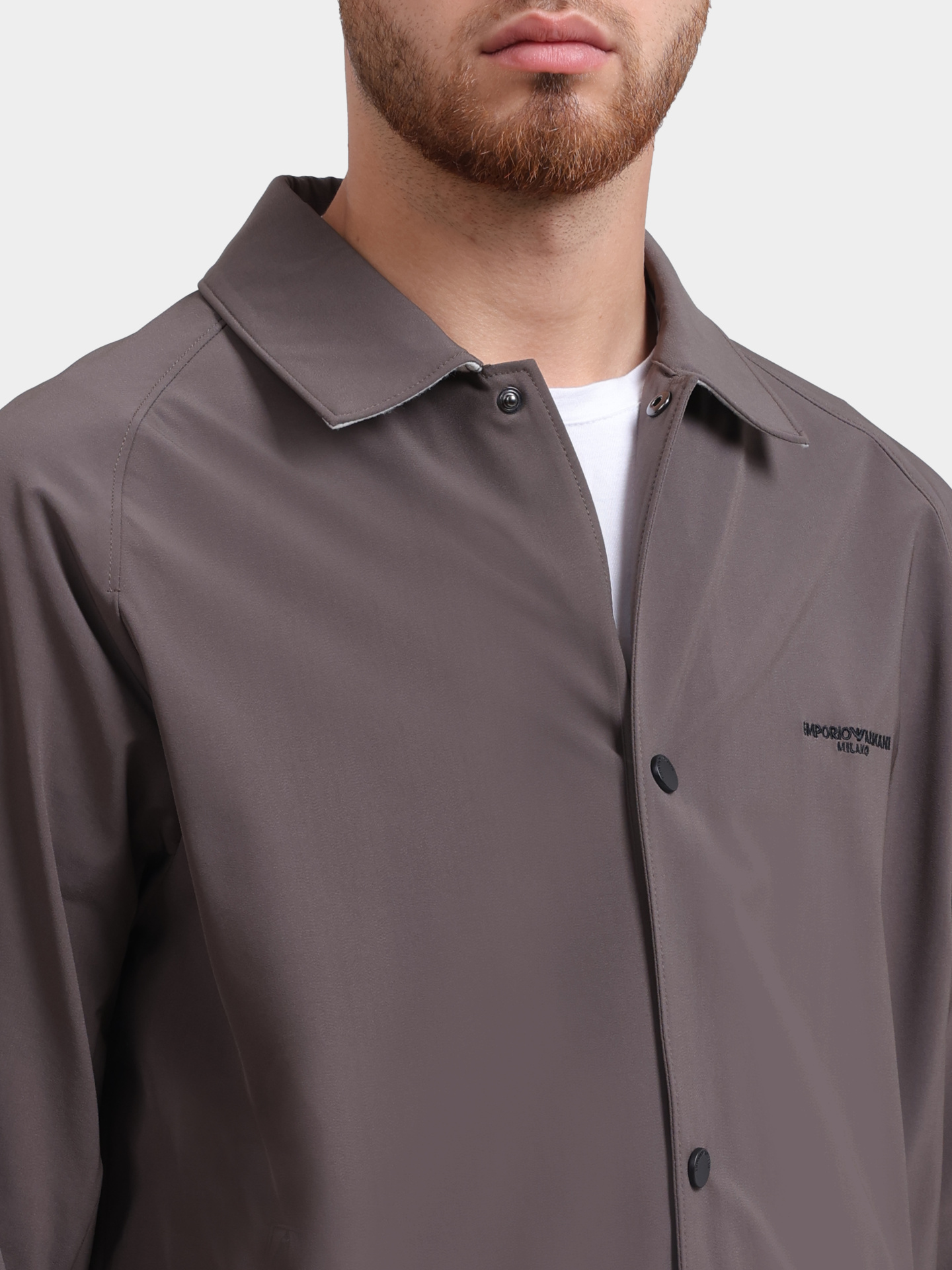 Куртка Emporio Armani EM004691 AF21368 U6200 коричневая мужская свободного кроя  — купить в интернет-магазине Verdistore