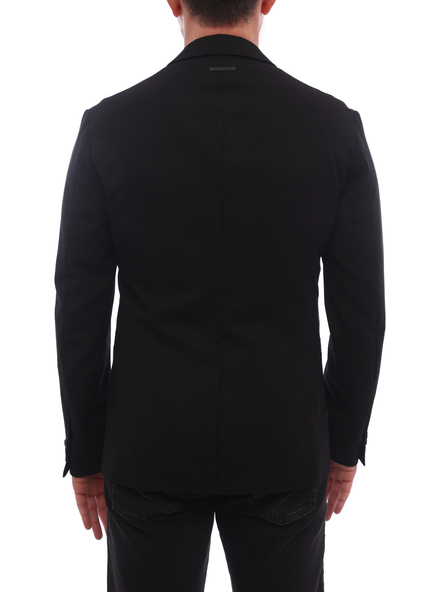Пиджак Armani Exchange 6HZG46 ZNPWZ 1200 черный мужской приталенный — купить в интернет-магазине Verdistore