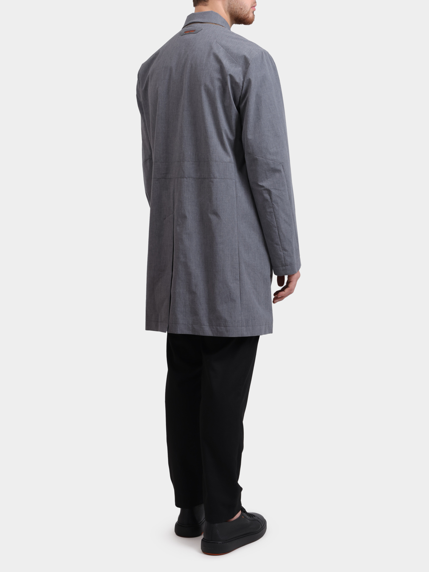 Тренч Sease JJ062TN461 N55 серый мужской прямого кроя с внешними карманами — купить в интернет-магазине Verdistore