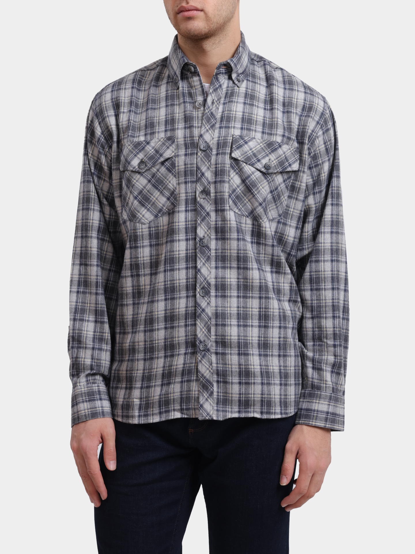 Рубашка 4321-320-09 серая мужская — купить в интернет-магазине Verdistore