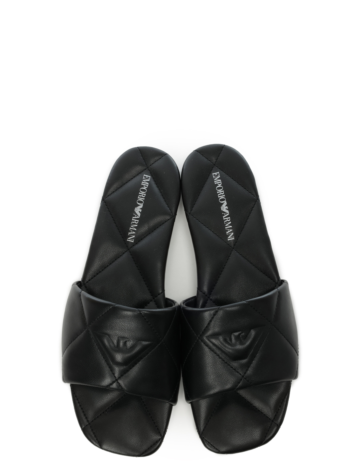 Шлепанцы Emporio Armani X3P826 XF770 00002 стеганые женские — купить в интернет-магазине Verdistore