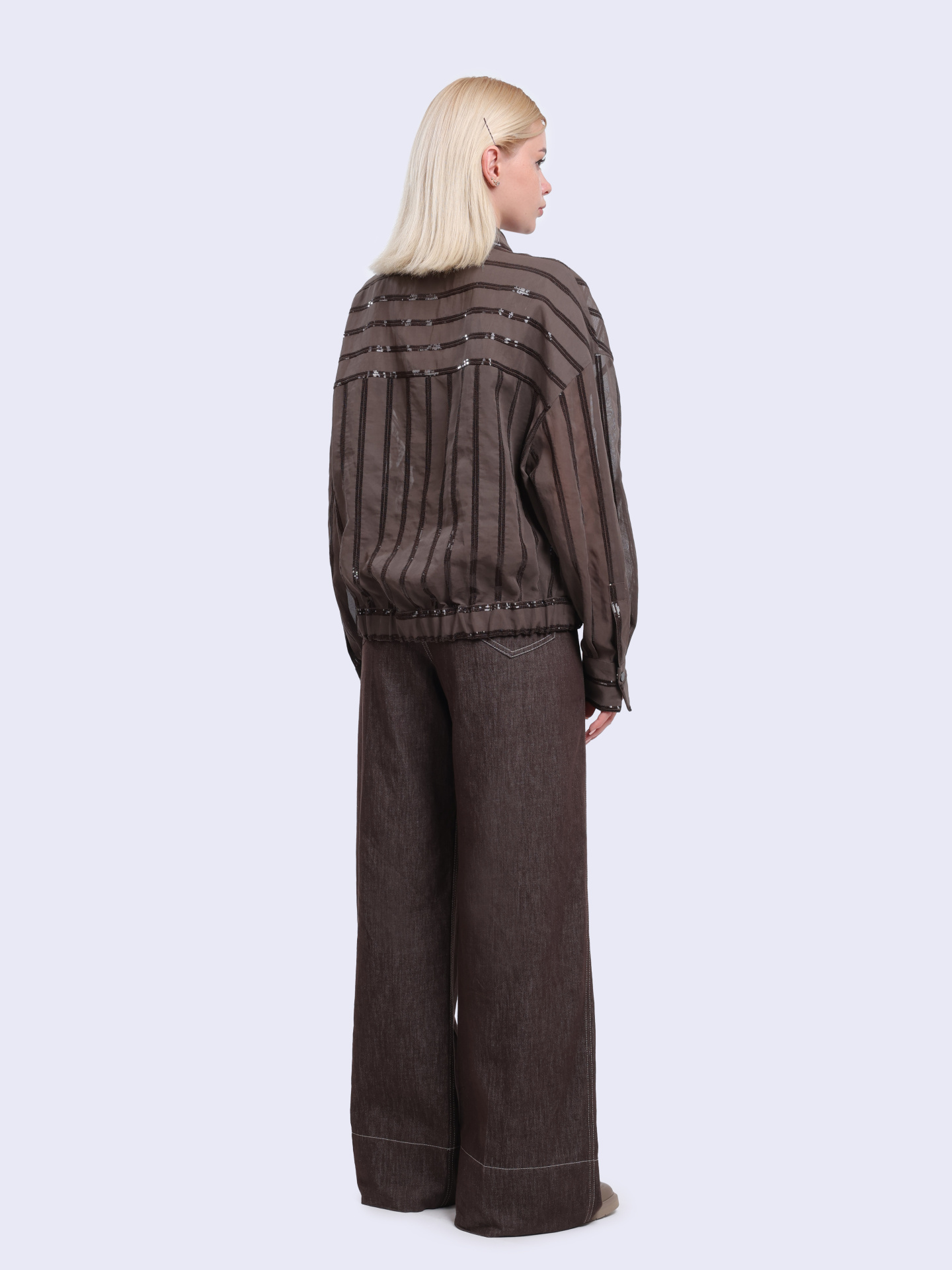 Джинсы Brunello Cucinelli MB125P5658 коричневые женские — купить в интернет-магазине Verdistore