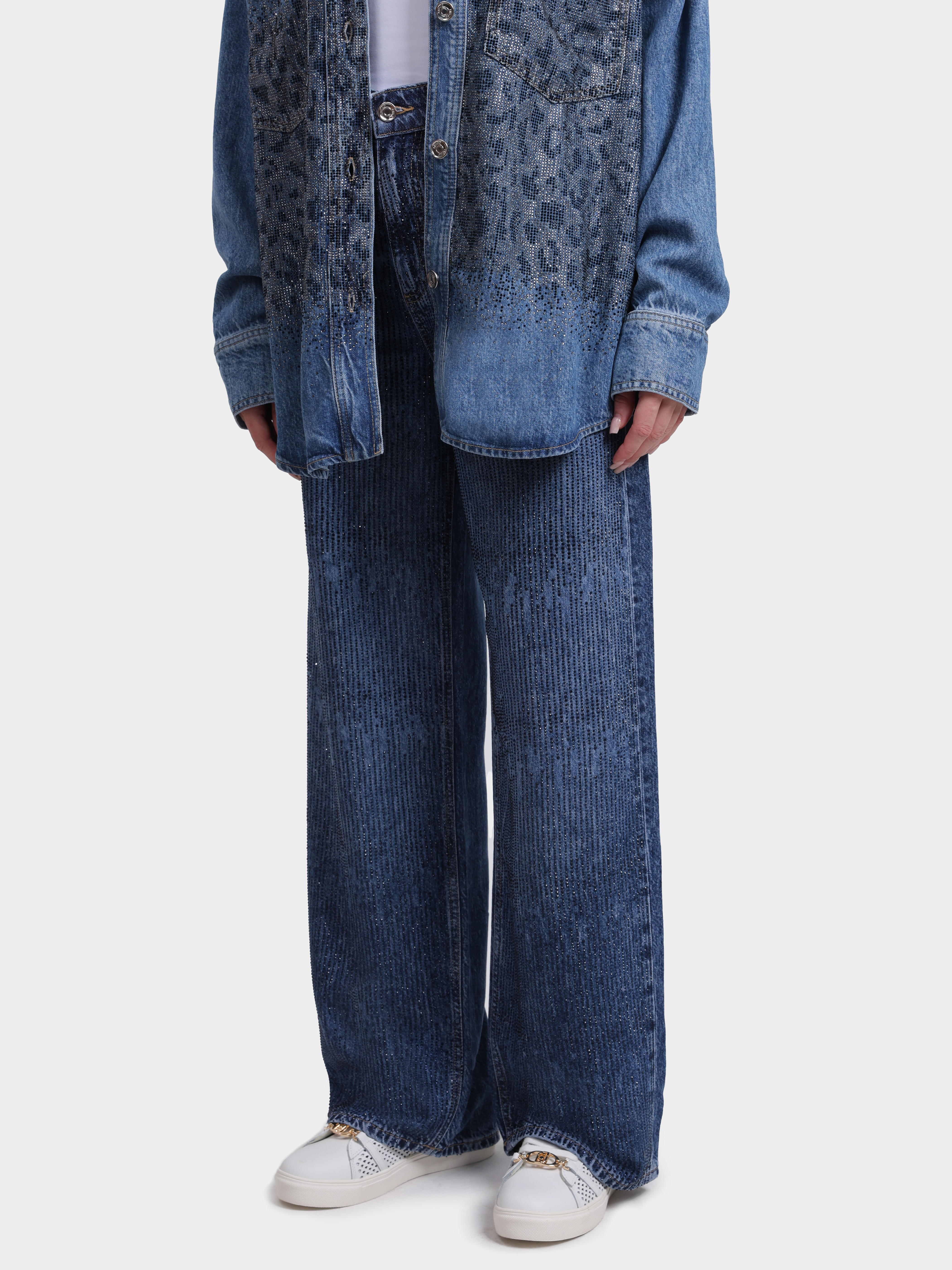 Джинсы Liu-Jo BLUE DENIM UF6166 D0373 79111 синие женские со стразами — купить в интернет-магазине Verdistore