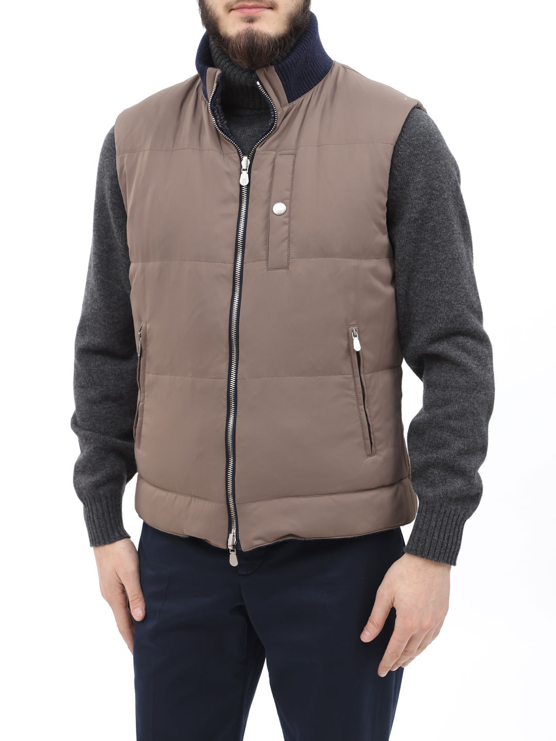 Жилет Brunello Cucinelli ML4251384 двусторонний мужской — купить в интернет-магазине Verdistore