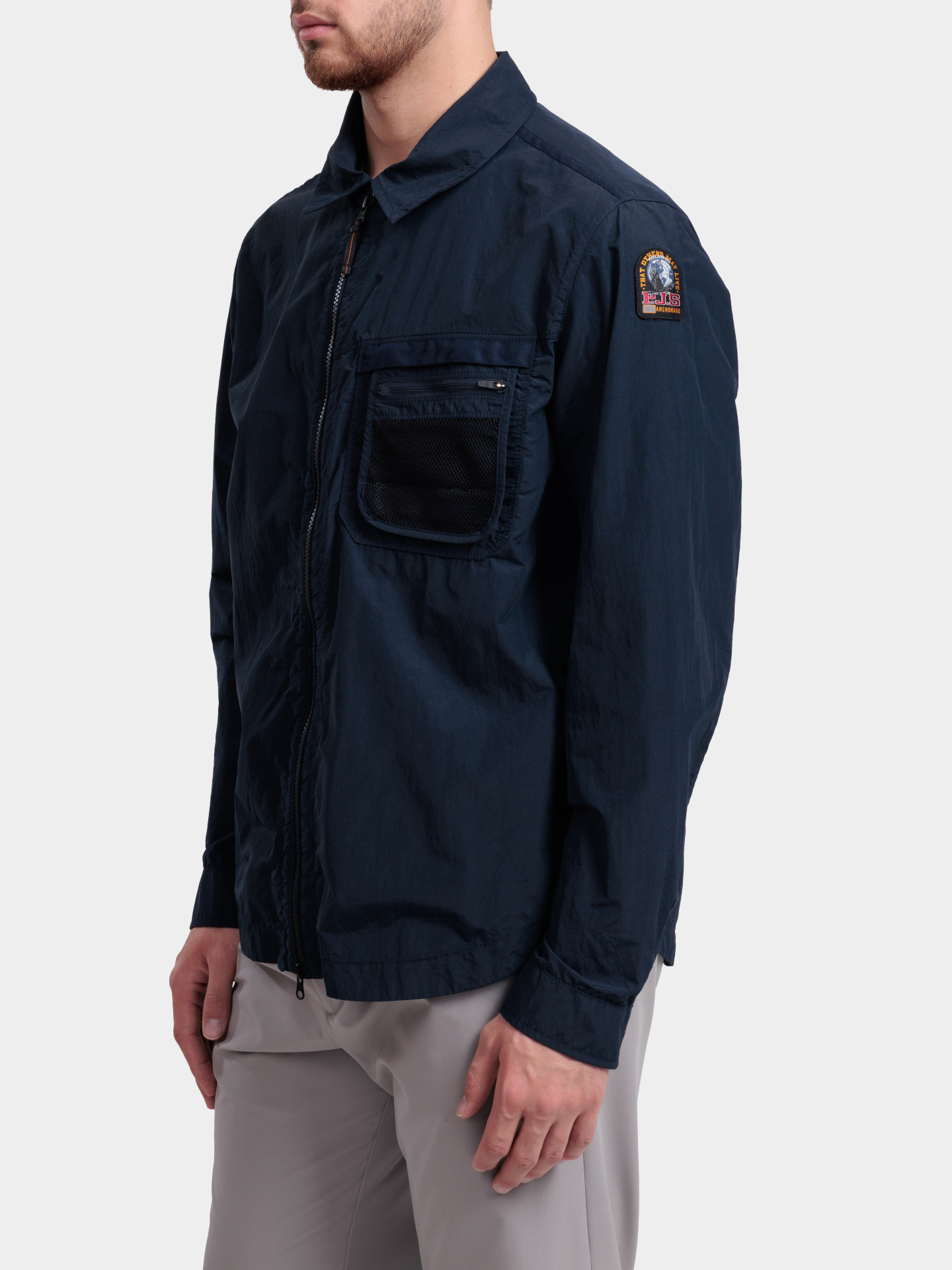 Куртка-рубашка Parajumpers SJ01 WYMOND 316 темно-синяя мужская на молнии — купить в интернет-магазине Verdistore