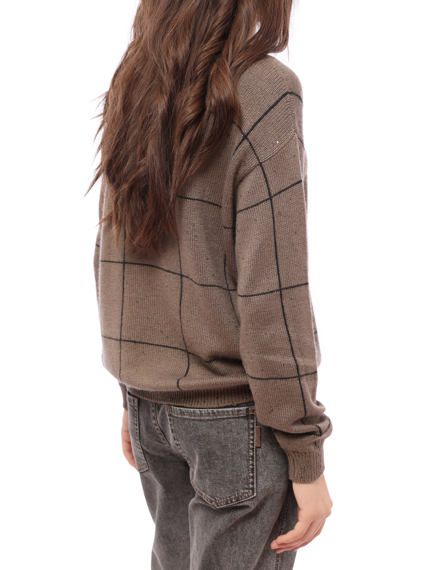 Свитер Brunello Cucinelli M73542320 коричневый женский — купить в интернет-магазине Verdistore