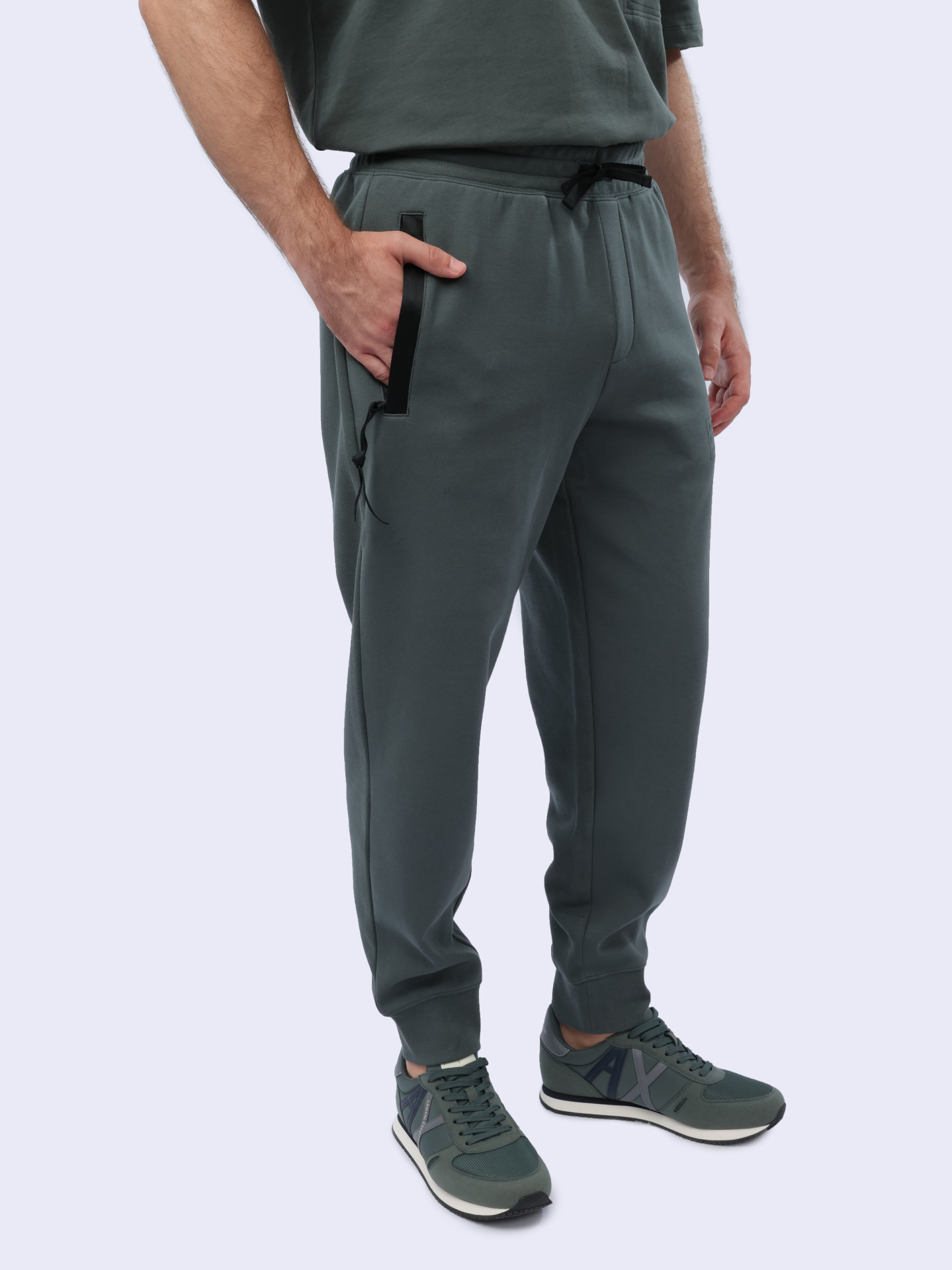 Брюки спортивные Armani Exchange 3DZPJJ ZJXLZ 1839 темно-серые мужские — купить в интернет-магазине Verdistore