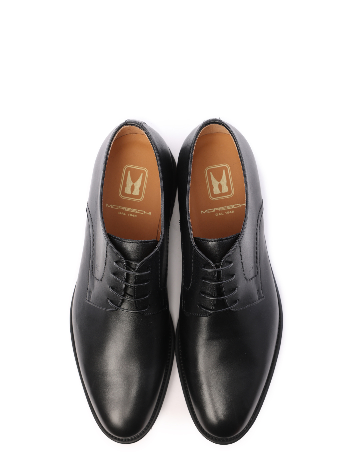 Дерби на высоком каблуке черные из гладкой кожи  — купить в интернет-магазине Verdistore