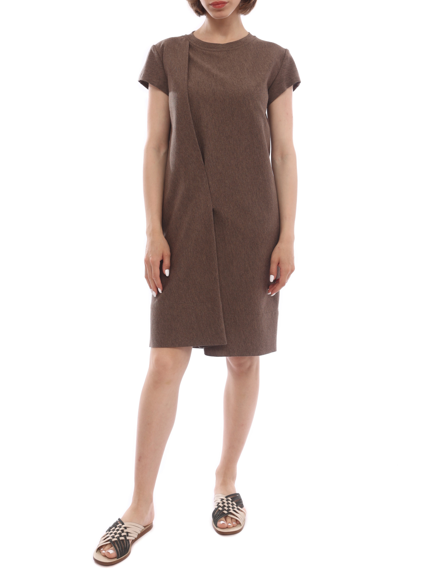 Платье Brunello Cucinelli M0R26A4007 коричневое женское — купить в интернет-магазине Verdistore