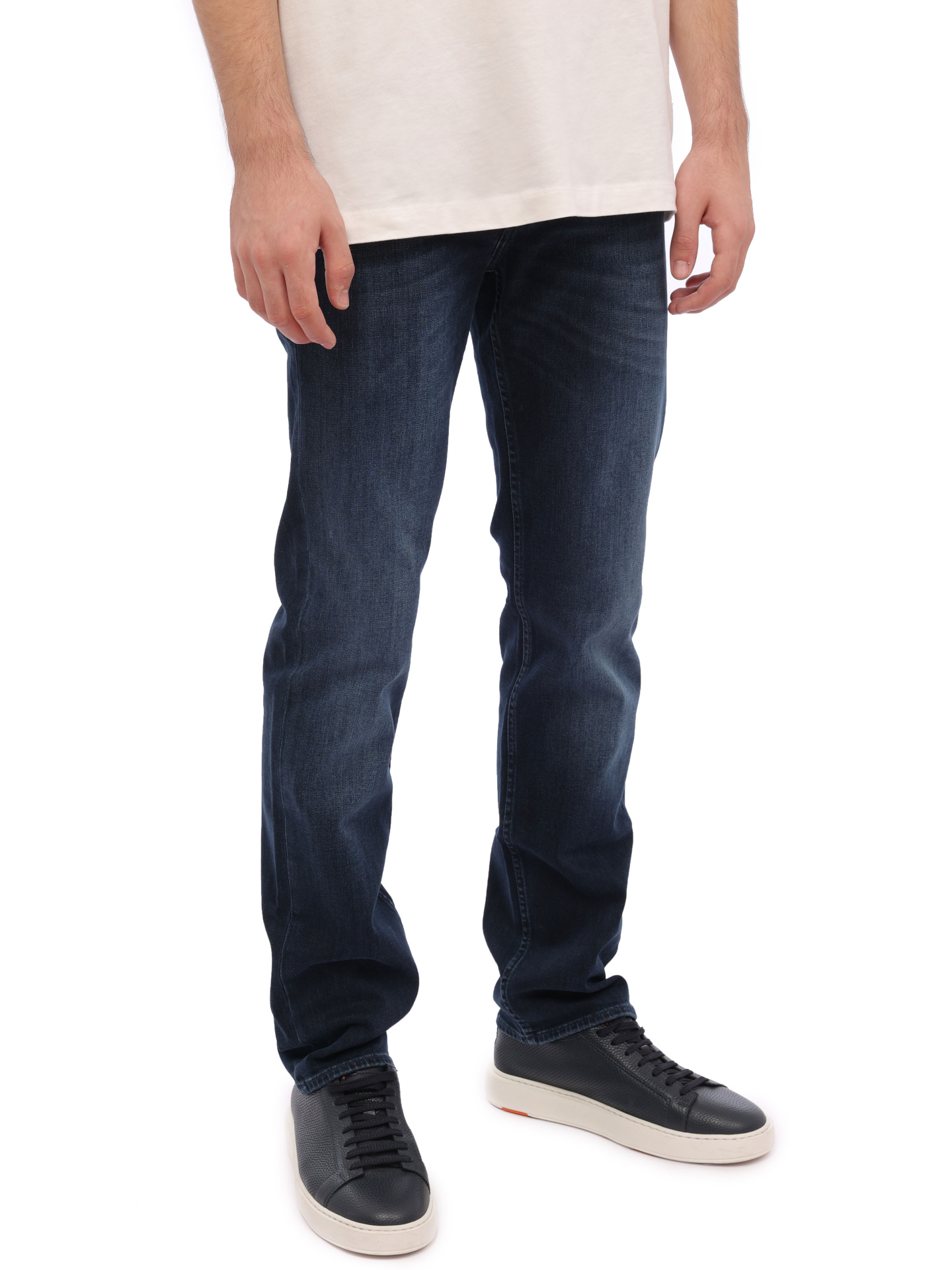 Джинсы 7 For All Mankind JSMNR750PC темно-синие мужские с потертостями  — купить в интернет-магазине Verdistore