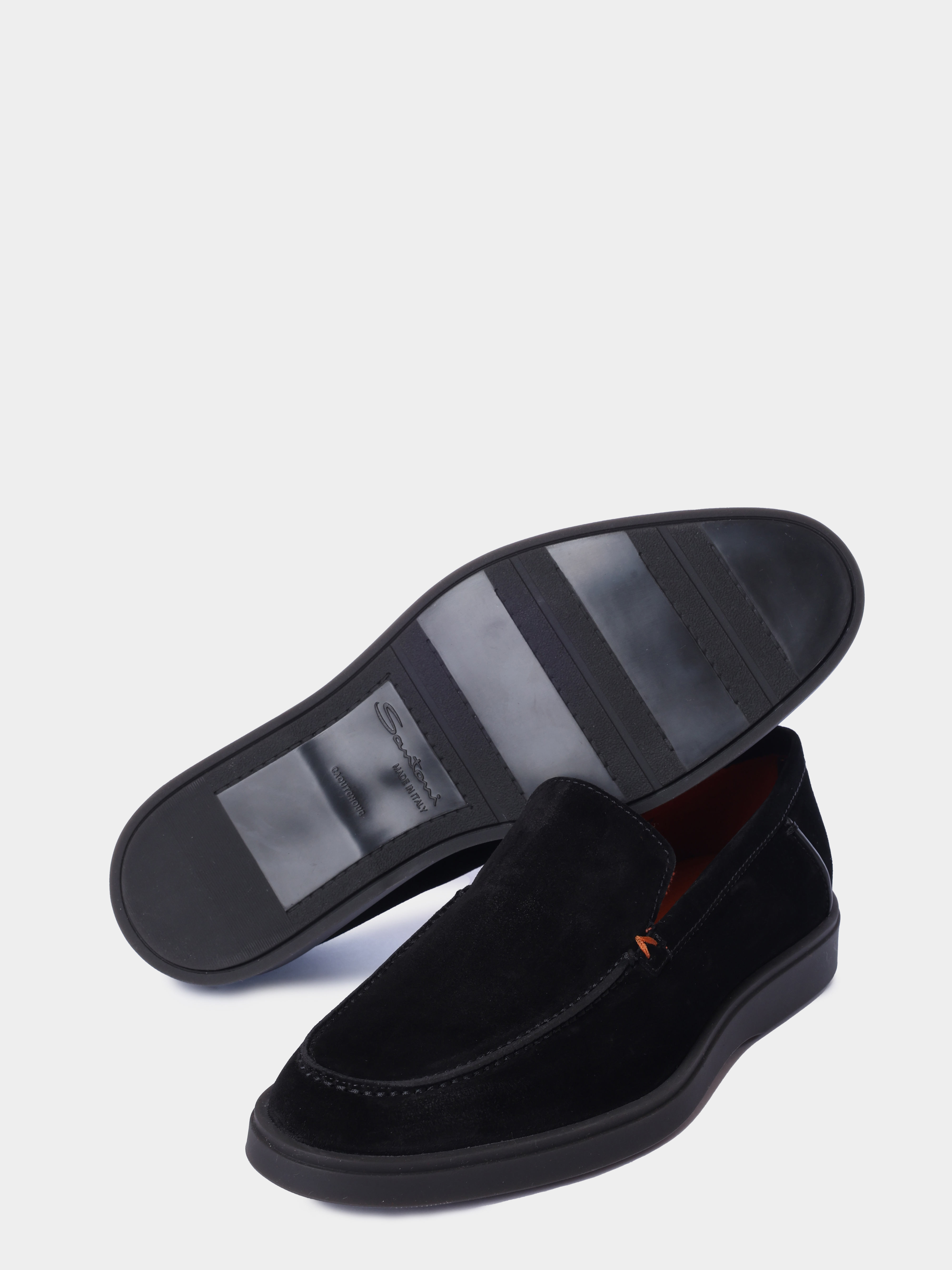 Лоферы Santoni MGDG17824SMOKSVUN01 замшевые мужские — купить в интернет-магазине Verdistore