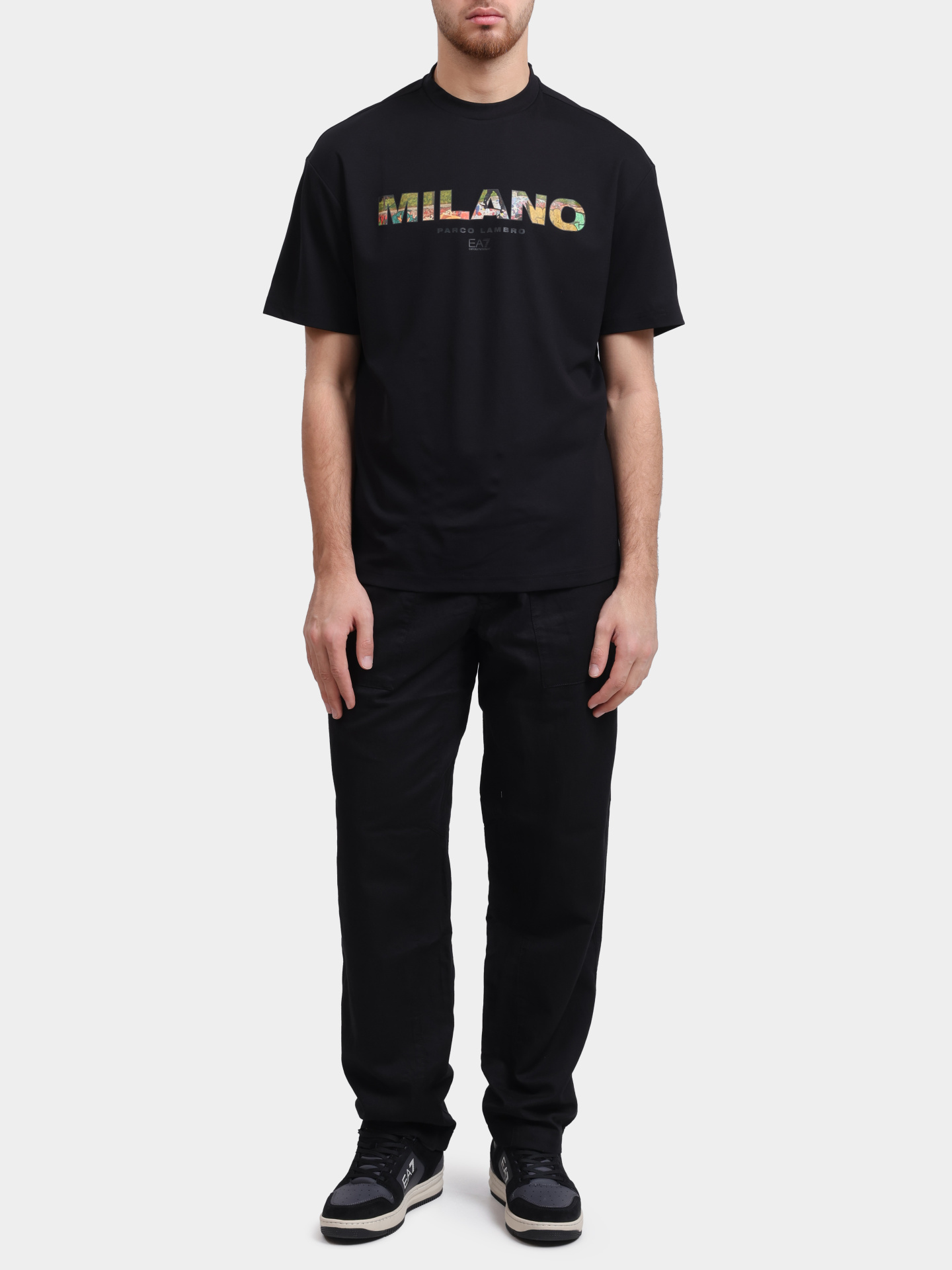 Футболка EA7 7M000768 AF16724 UC001 черная мужская — купить в интернет-магазине Verdistore