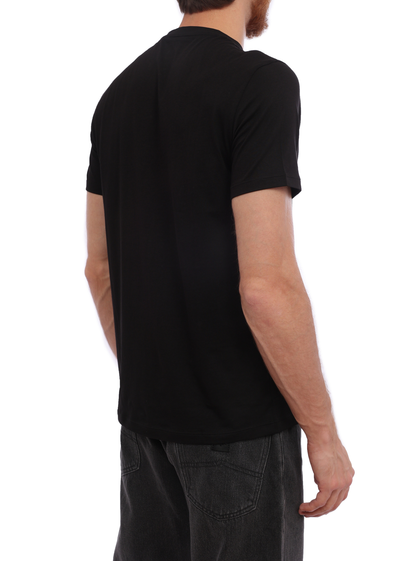 Футболка Armani Exchange 6RZTHD ZJ8EZ 1200 черная мужская из хлопка — купить в интернет-магазине Verdistore